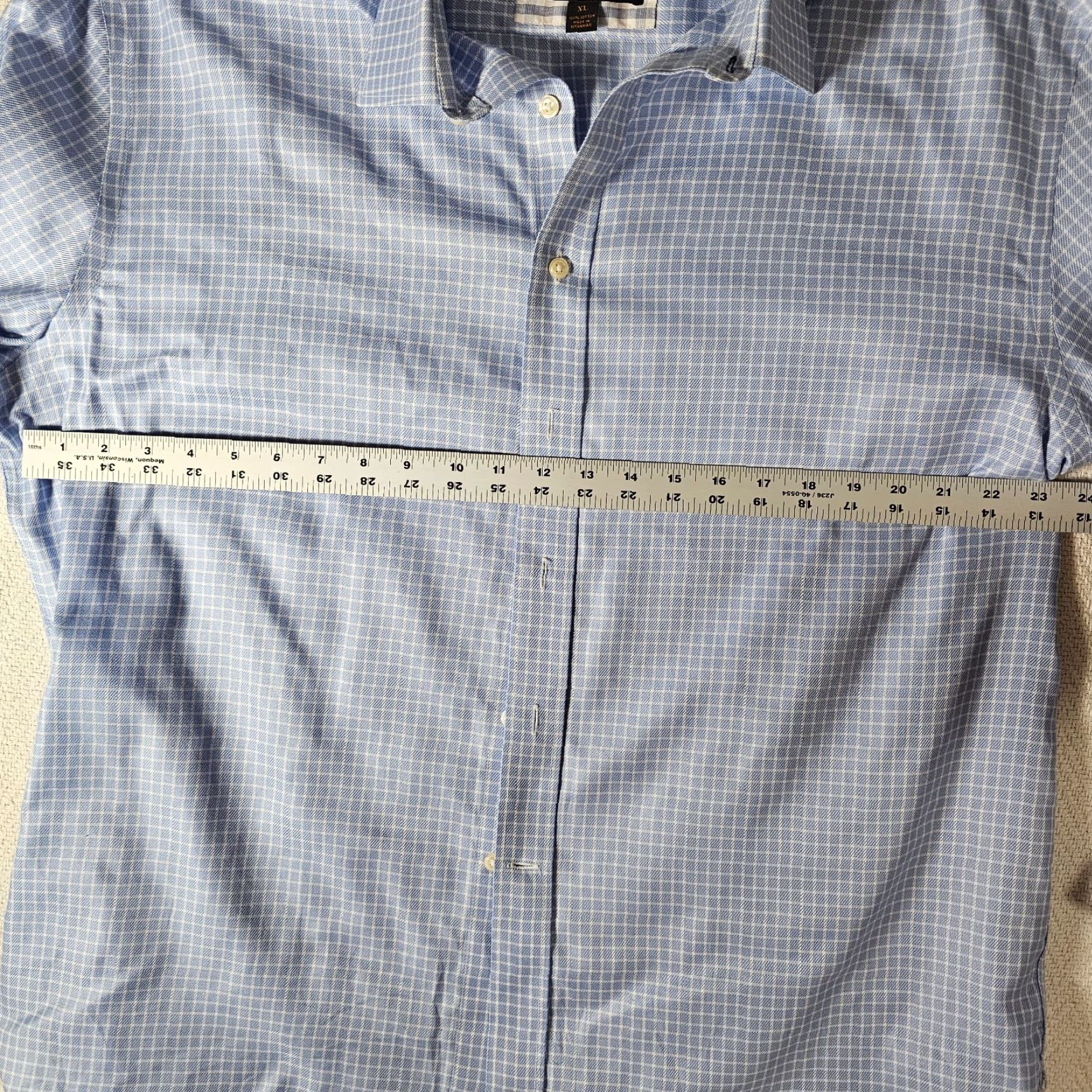 Jos. A. Bank Jos A. Bank Dress Shirt Men XL Blue Check Cotton Classic Fit Button Up Size US XL / EU 56 / 4 - 5 Thumbnail