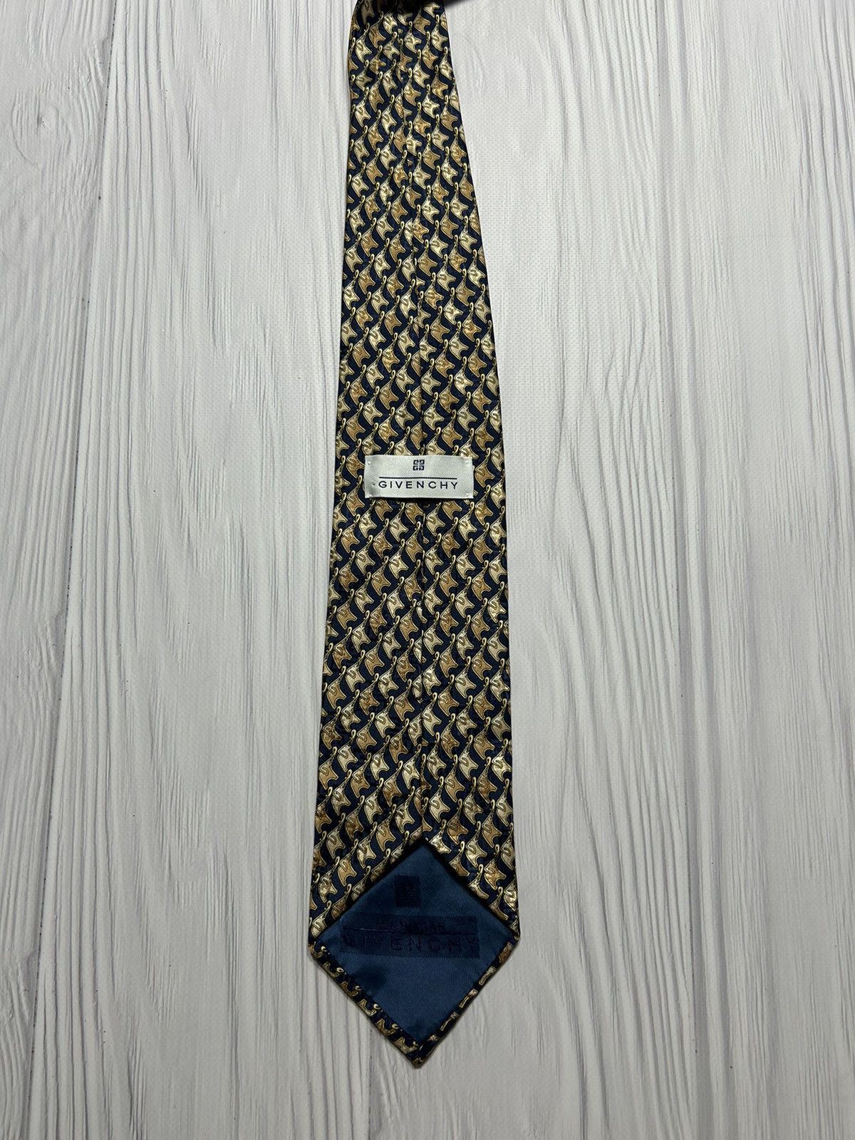 Givenchy × Vintage Rare Givenchy Gentleman Elephants Logo Silk Tie Size ONE SIZE - 6 Thumbnail