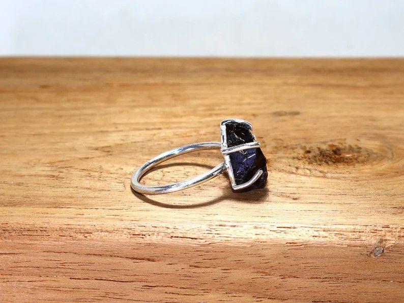 Handmade Smoky Quartz 925 Sterling Silver Ring, Handmade Boho Jewelry Size ONE SIZE - 6 Thumbnail