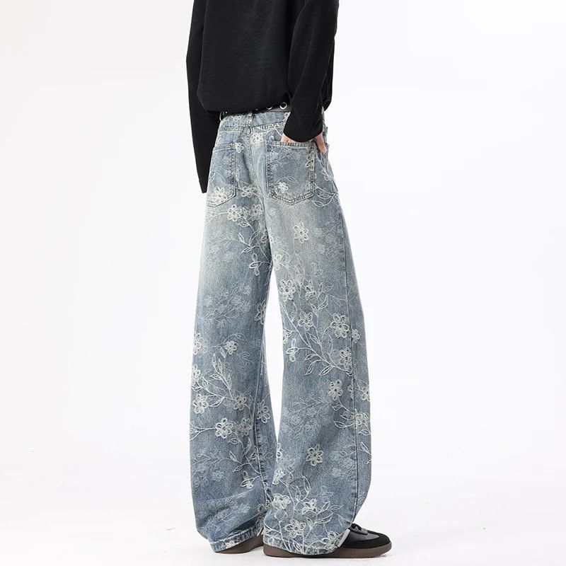 Japanese Brand Jacquard Weave Light Blue Denim Size US 32 / EU 48 - 2 Thumbnail