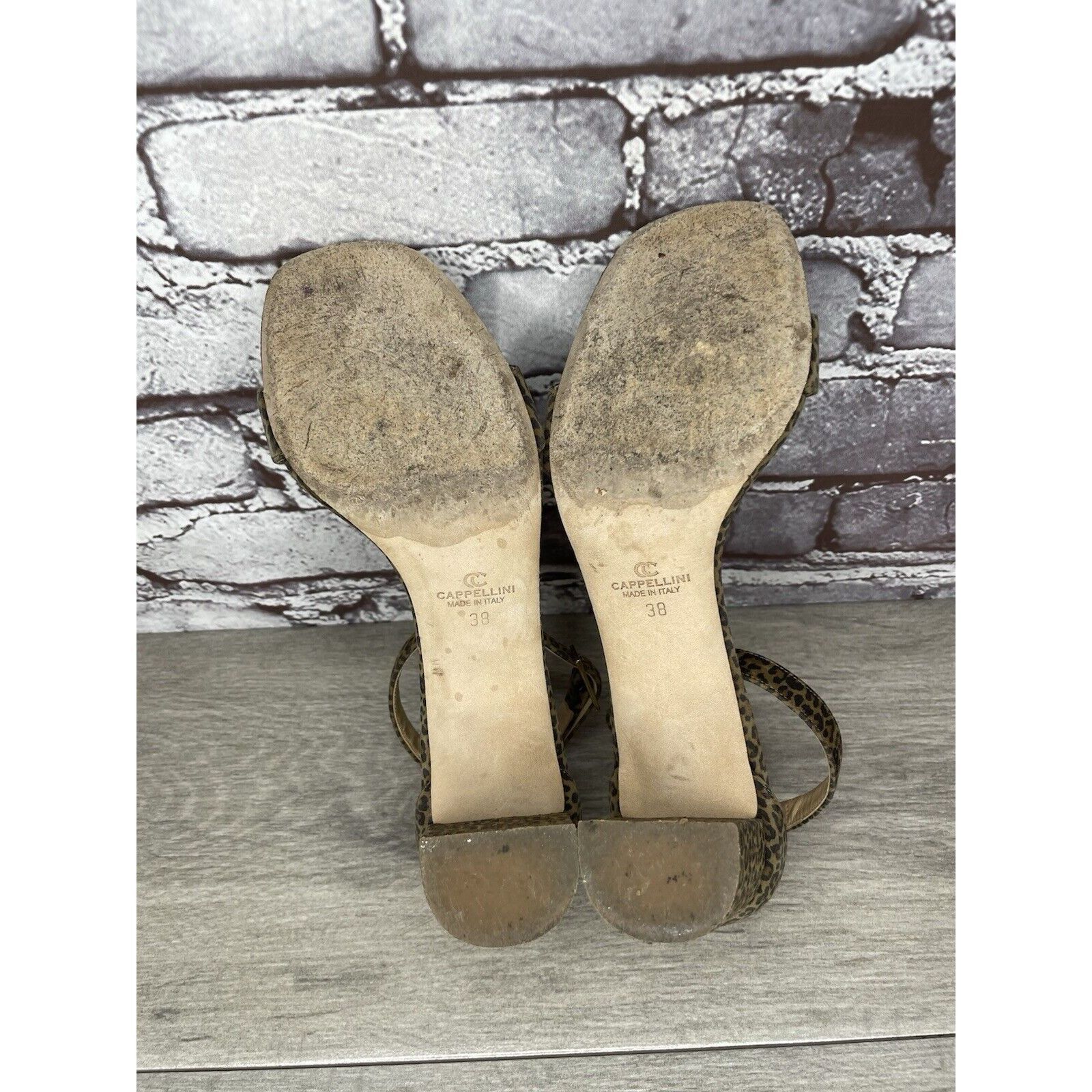 Sid Mashburn Ann Mashburn Leopard Print Open Toe Block Heel Strap Sandals Size US 7.5 / IT 37.5 - 7 Thumbnail