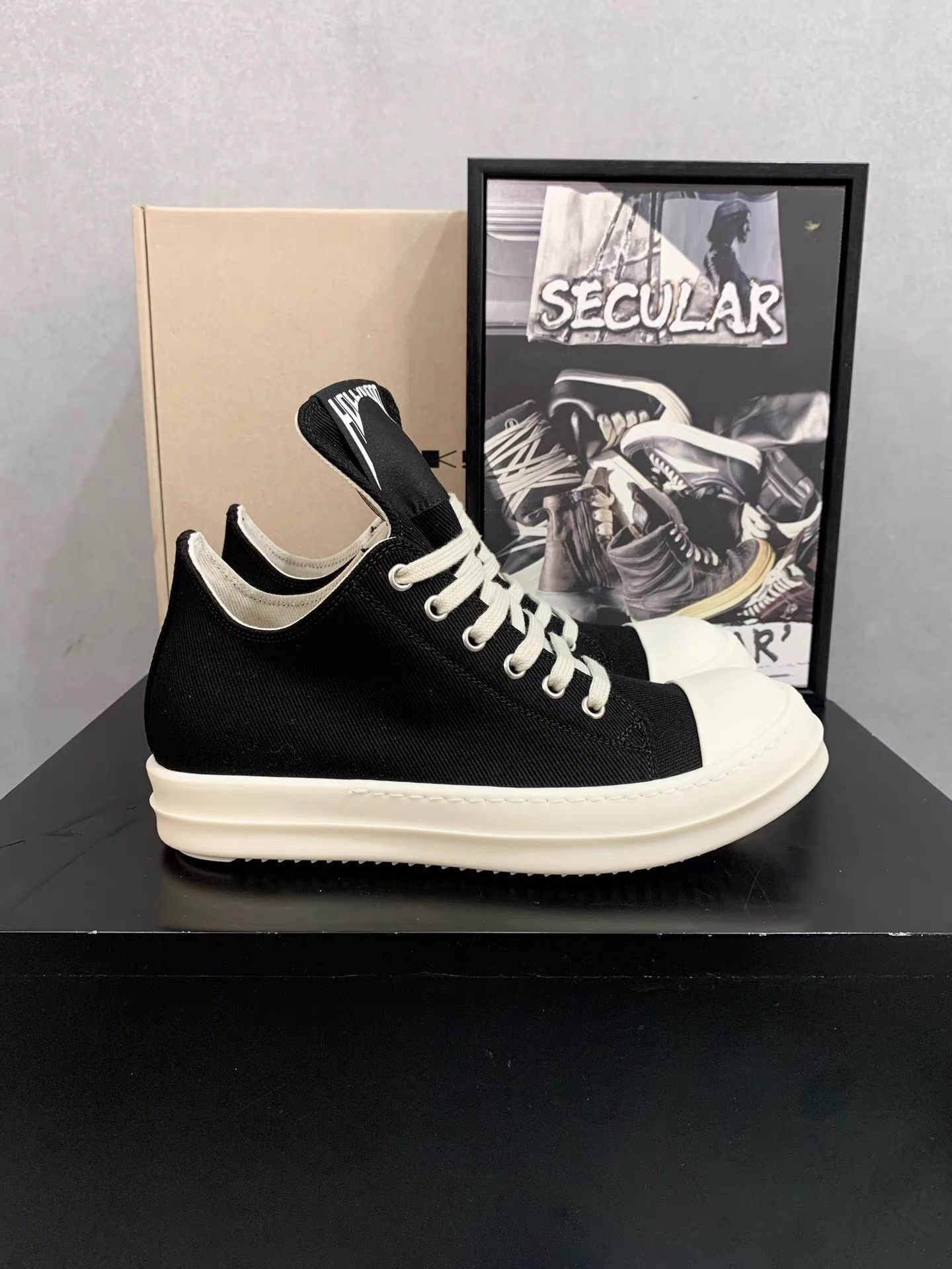 Rick Owens Rick Owens 25SS Drkshdw Long Tongue Low Top Shoes K34 Size US 7 / IT 37 - 2 Thumbnail