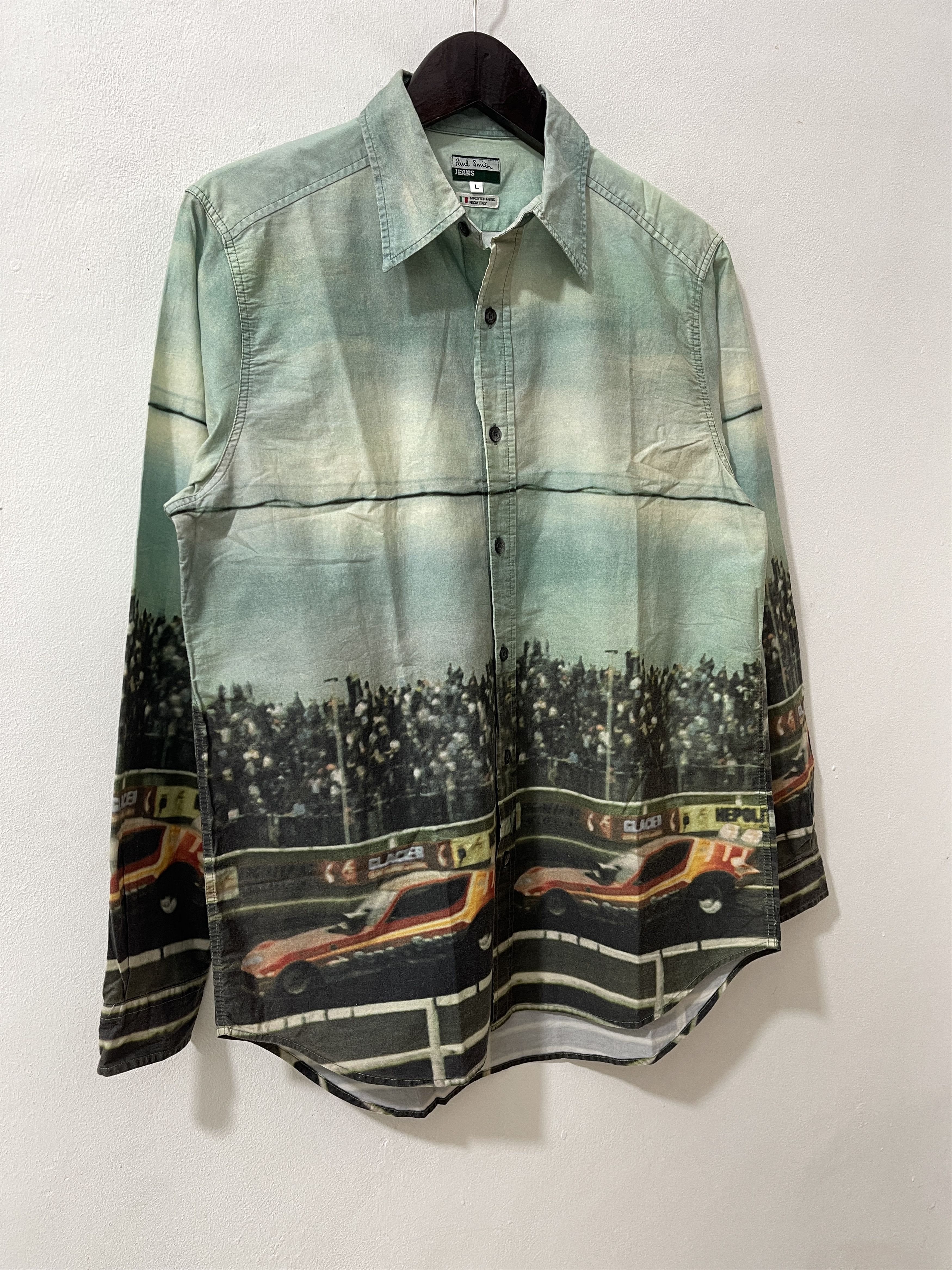 Vintage 90s Paul Smith Archive Nascar Button Up Shirts Size US L / EU 52-54 / 3 - 3 Thumbnail