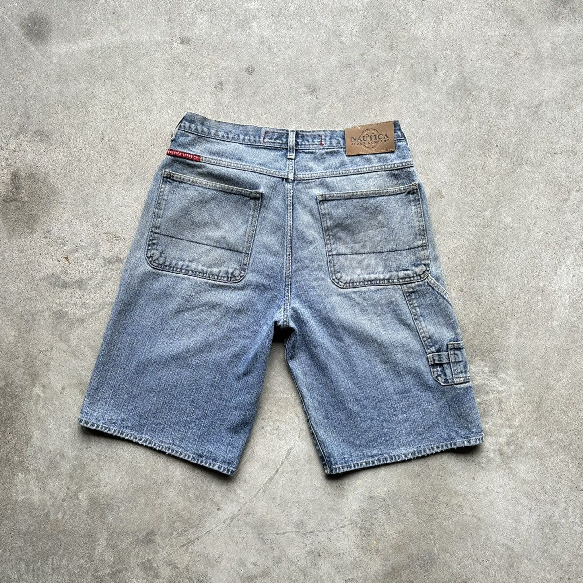 Nautica × Vintage vintage Y2K NAUTICA JEANS Distressed Baggy Cargo jorts short Size US 32 / EU 48 - 8 Thumbnail