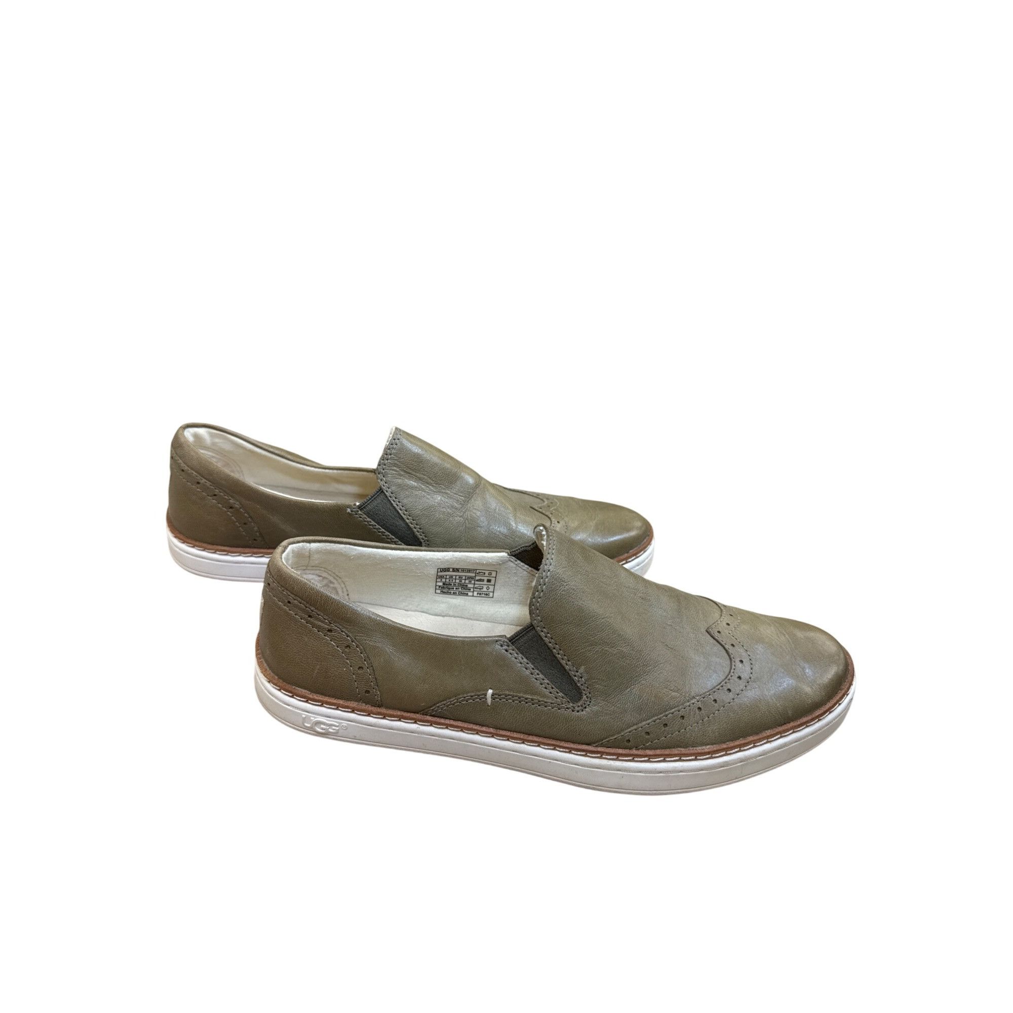 Ugg Ugg Womens Green Leather Slip-On Loafers Shoes Size 8 SKU813 Size US 8 / IT 38 - 4 Thumbnail