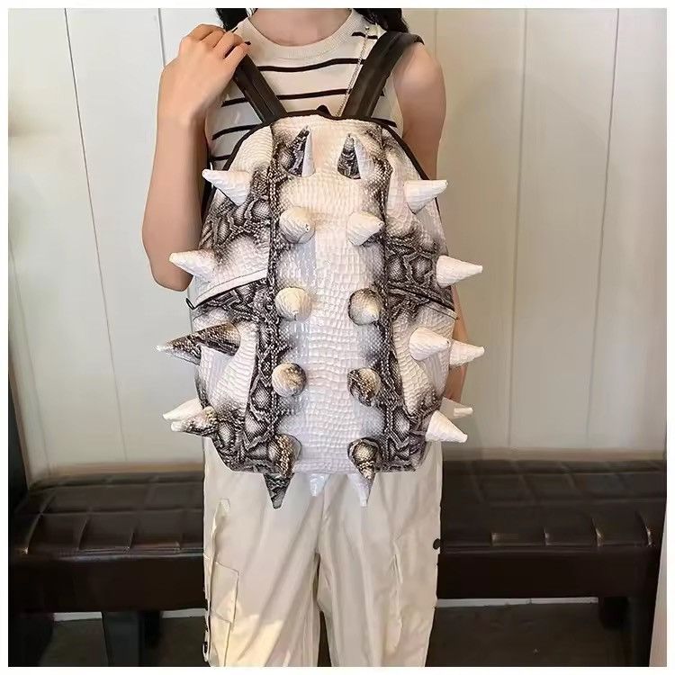 Japanese Brand Architectural Spiked Shell Backpack - PU Leather Size ONE SIZE - 5 Thumbnail