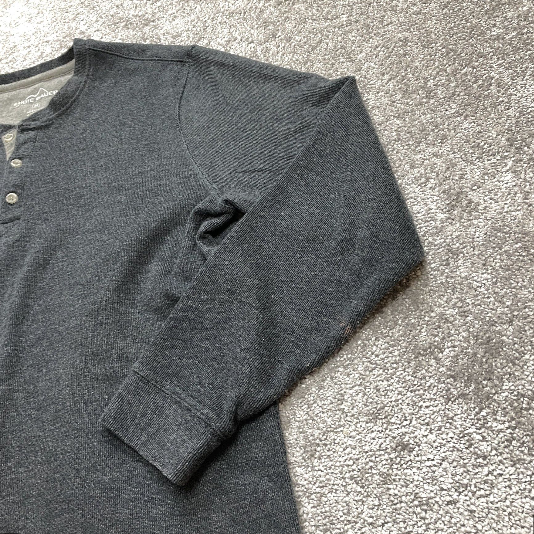 Eddie Bauer Eddie Bauer Mens Combo Shirt Henley Blue Size Medium Cotton Knit Long Sleeve Pullover Button Regular Mens Size US M / EU 48-50 / 2 - 4 Thumbnail