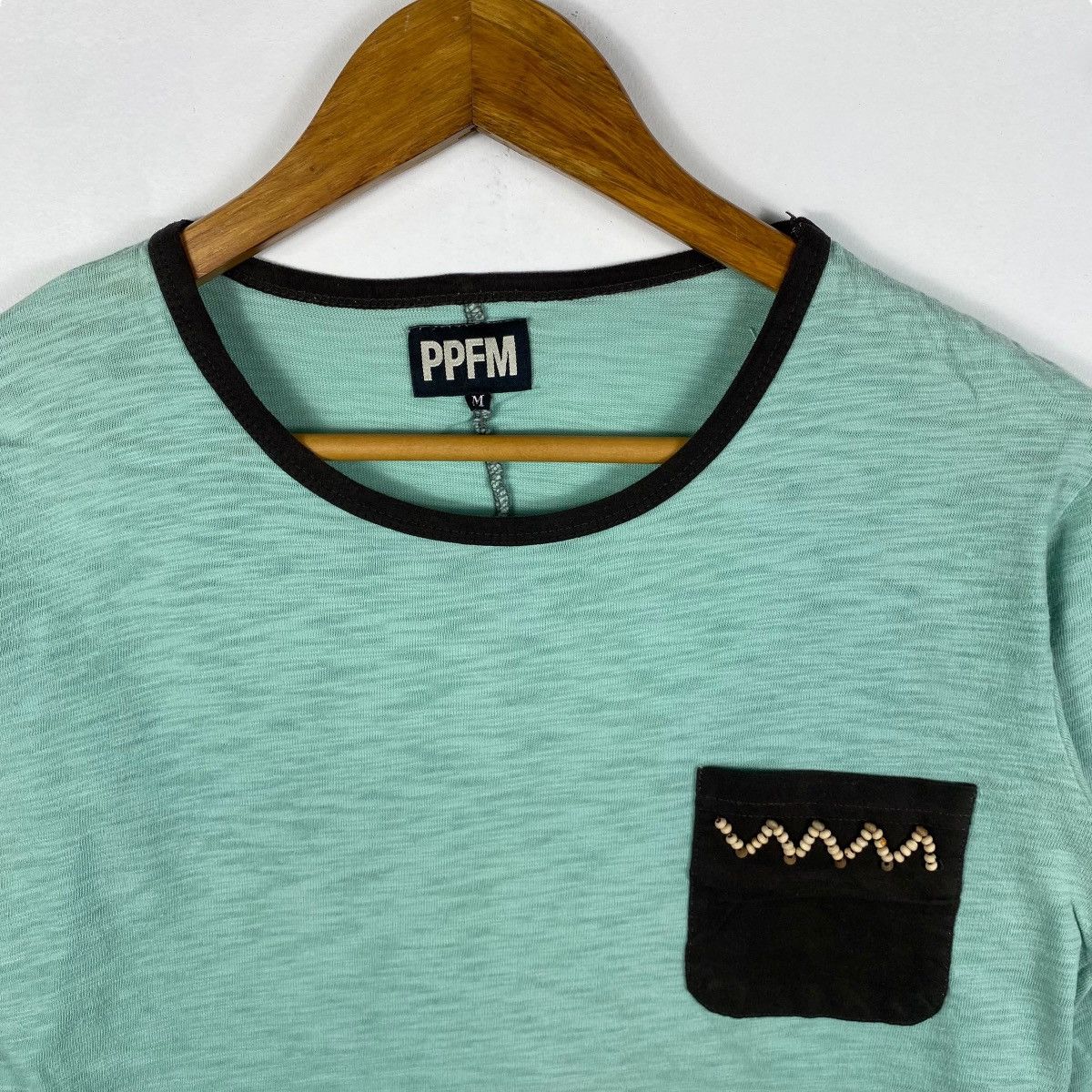 Japanese Brand Japanese Brand PPFM Green Longsleeve Tee Shirt Medium Size Size M / US 6-8 / IT 42-44 - 2 Thumbnail