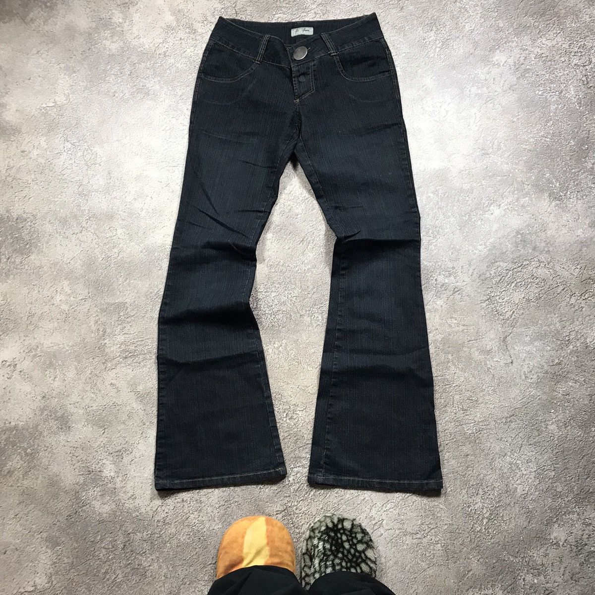 Vintage Vintage 90s Baggy Wide Leg Distressed Jeans Grunge Y2K 27 Size 27" / US 4 / IT 40 - 2 Thumbnail