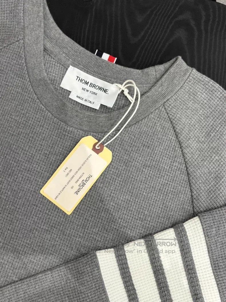 Thom Browne Thom Browne Gray Striped Sleeve Hoodie Size US M / EU 48-50 / 2 - 3 Thumbnail