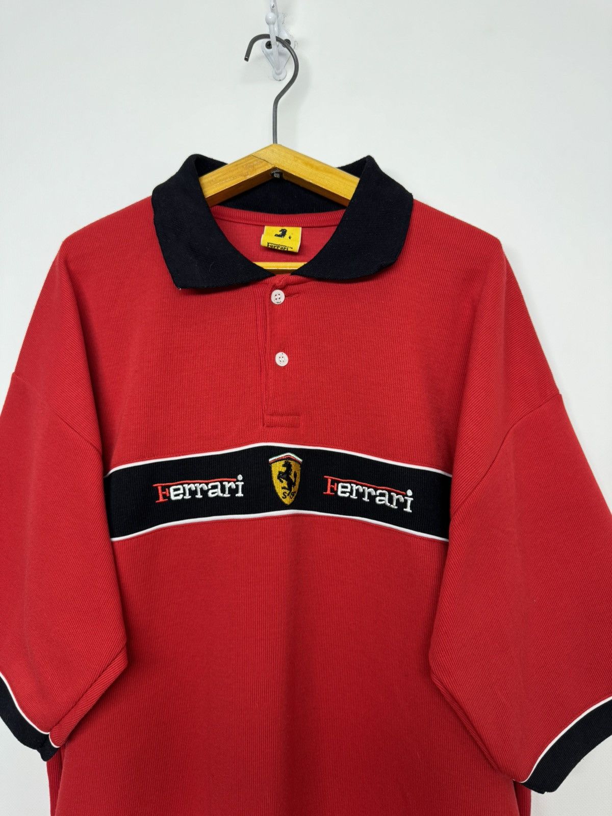 Ferrari Vintage Ferrari Polo Shirt 1998 Racing F1 Vodafone Y2K Size US XL / EU 56 / 4 - 5 Thumbnail