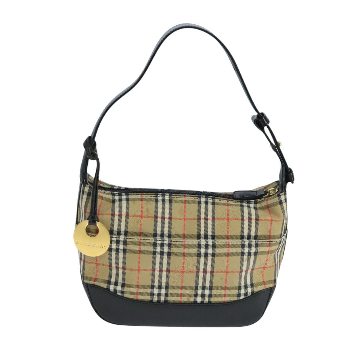 Burberry Nova Check Beige Canvas Shoulder Bag (Pre-Owned) Size ONE SIZE - 1 Thumbnail