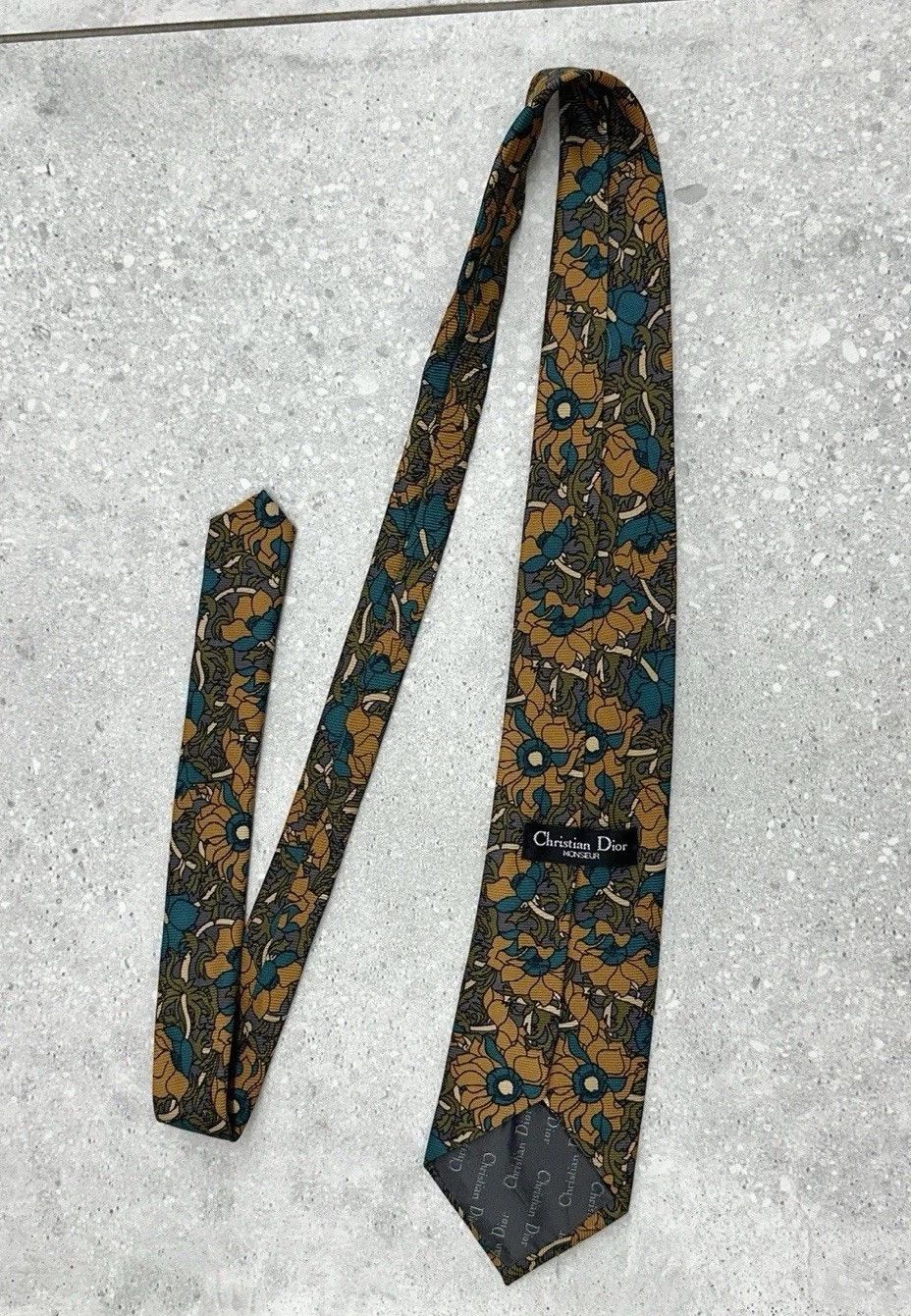 Christian Dior Monsieur Vintage Christian Dior Monsieur Silk Floral Pattern Tie Size ONE SIZE - 5 Thumbnail
