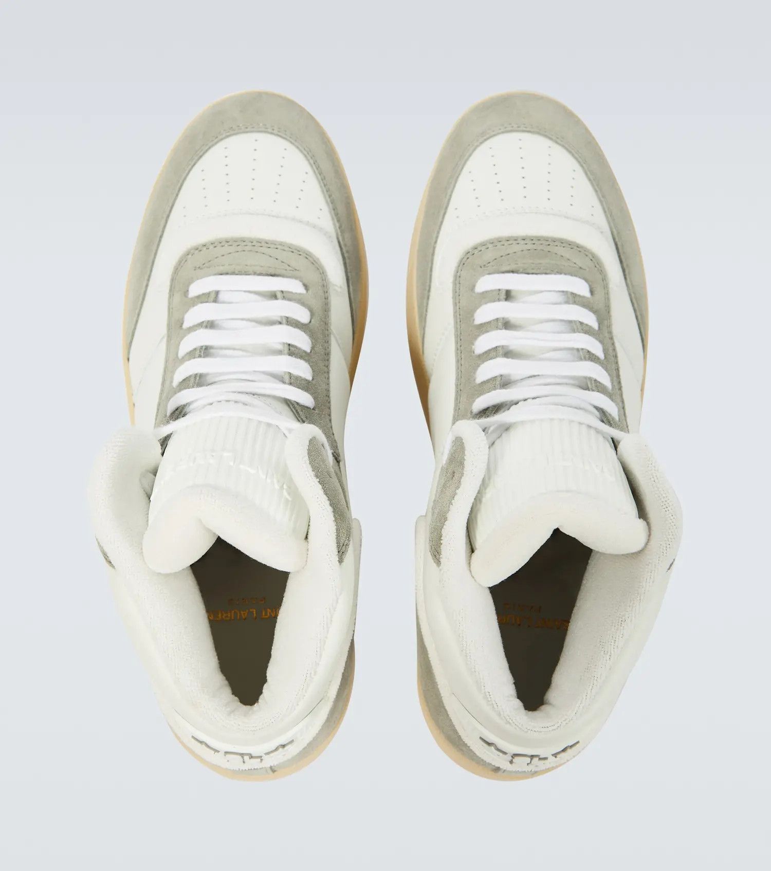 Saint Laurent Paris o1s1wg111024 SI/80 Hi-Top Sneakers Leather Suede Multicolor Size US 5.5 / IT 35.5 - 3 Thumbnail