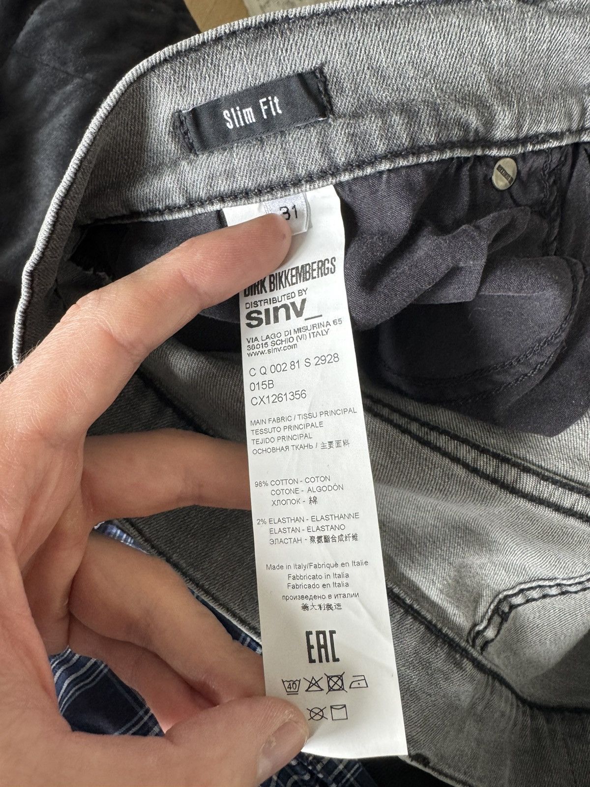 Dirk Bikkembergs Dirk Bikkembergs Slim Fit Denim Pant Grey Jeans Designer Y2k Size US 31 - 3 Thumbnail