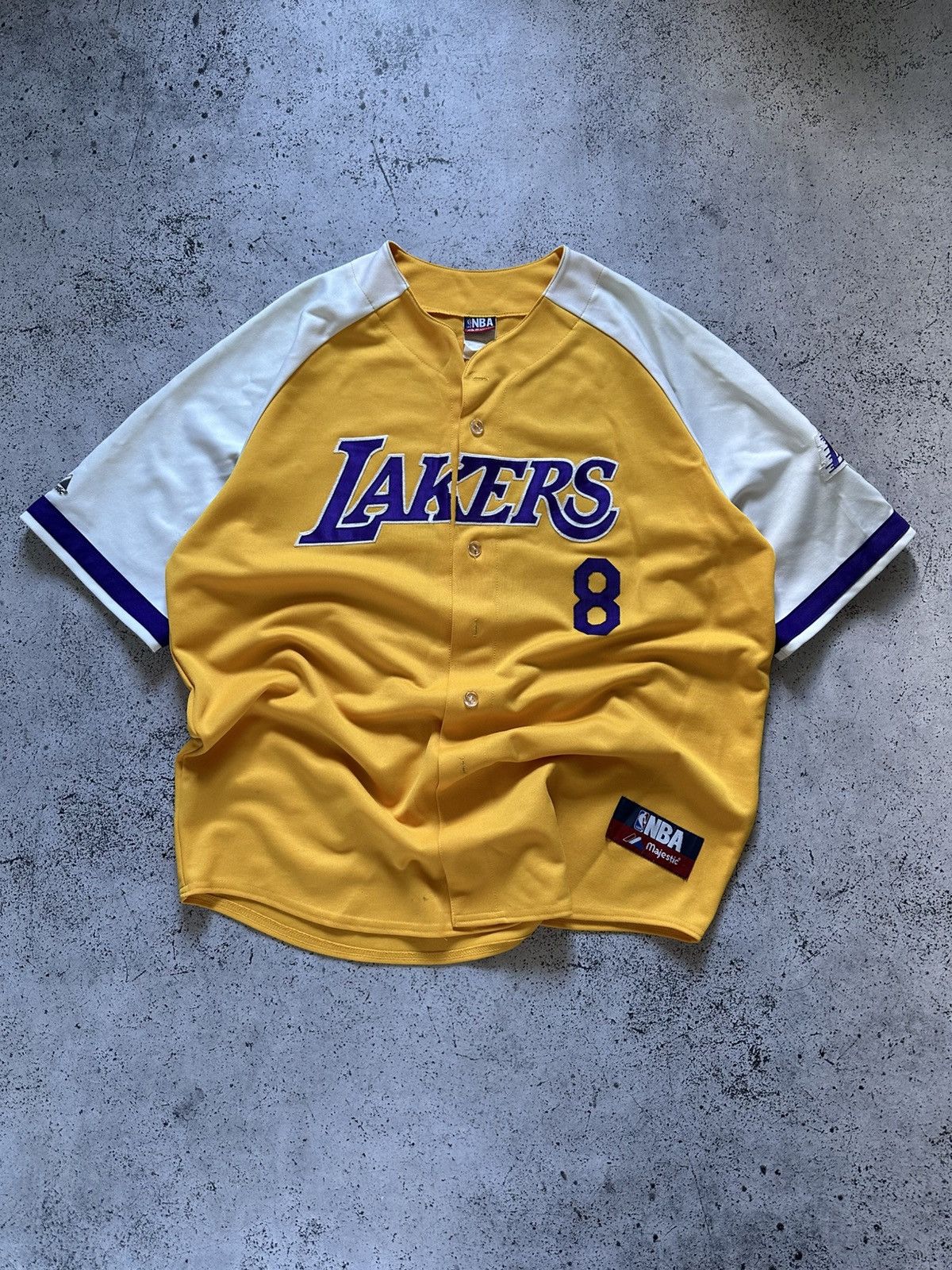 NBA Vintage NBA Majestic Kobe Bryant Lakers Baseball Jersey Y2K Size US XL / EU 56 / 4 - 1 Thumbnail