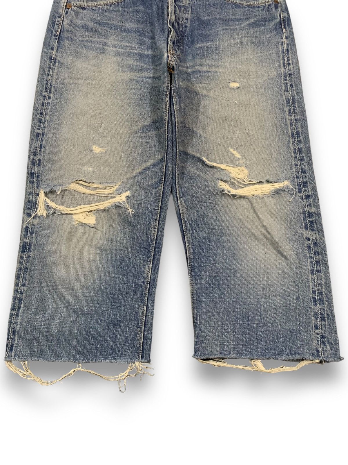 Sugar Cane Vintage 90s Warehouse & Co Selvedge Loose Distressed Jorts Size US 33 - 10 Thumbnail