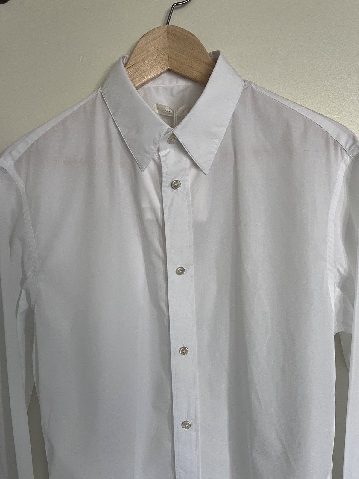 The Row $1K White cotton Ahmet dress shirt, US16/EU41,made in France Size 40R - 5 Thumbnail