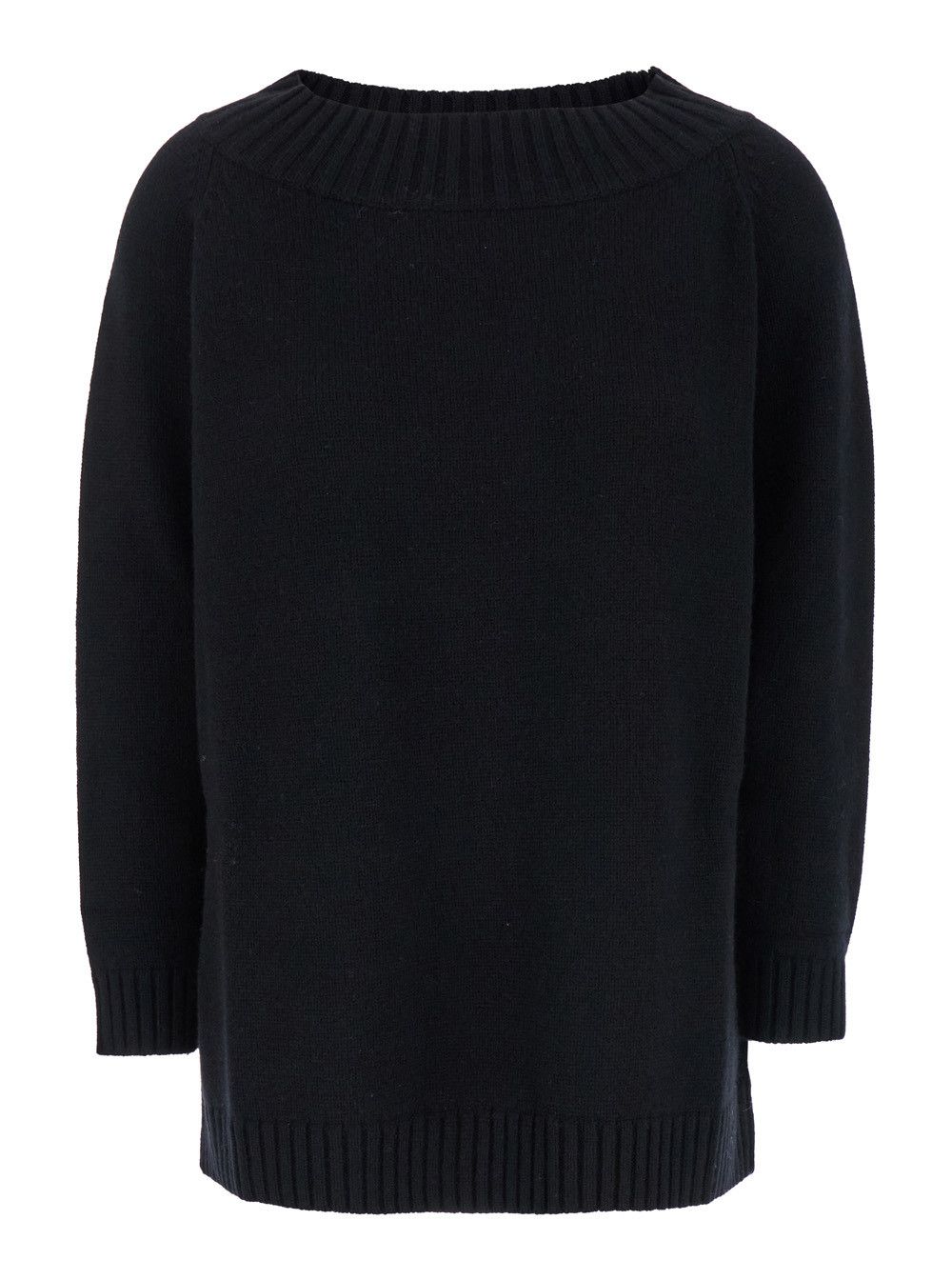 Max Mara 'Radames' Black Sweater with Boat Neckline in Wool and Cashmere Woman Size XS / US 0-2 / IT 36-38 - 1 Thumbnail