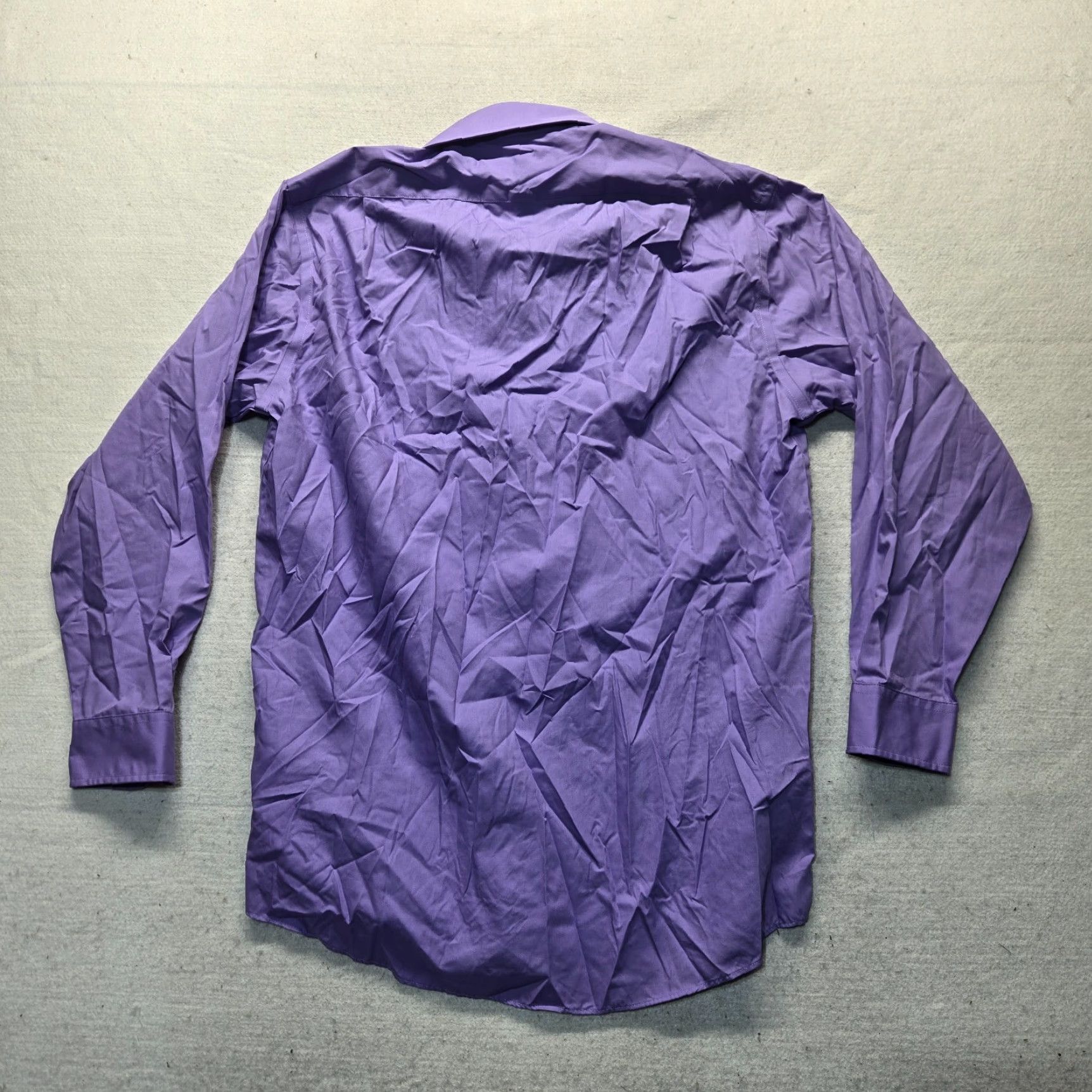Stafford Stafford Shirt Solid Light Purple Long Sleeve Button Up Classic Fit Mens 16.5 Purple Cotton Blend Dress Shirt Collar Spread 16.5 Mens Size US XL / EU 56 / 4 - 7 Thumbnail