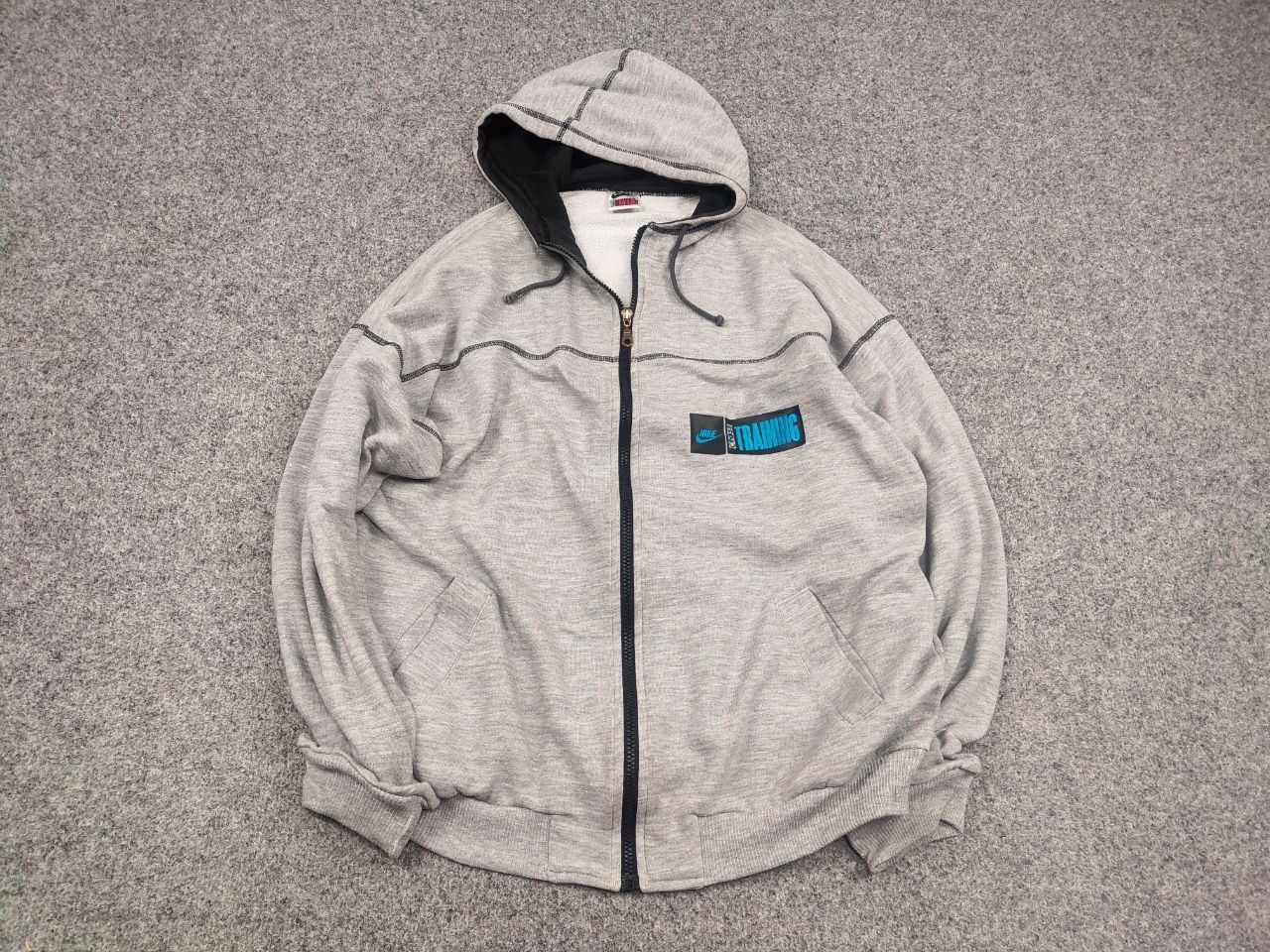 Nike Vintage 90's Nike cross training Logo Zip up Gray Hoodie Size US L / EU 52-54 / 3 - 2 Thumbnail