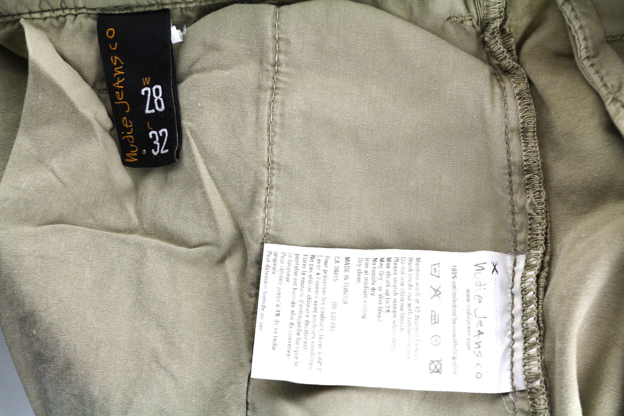 Nudie Jeans KHAKI REGULAR W28/L32 Mid Beige Chino Trousers 81934 Size US 28 / EU 44 - 7 Thumbnail