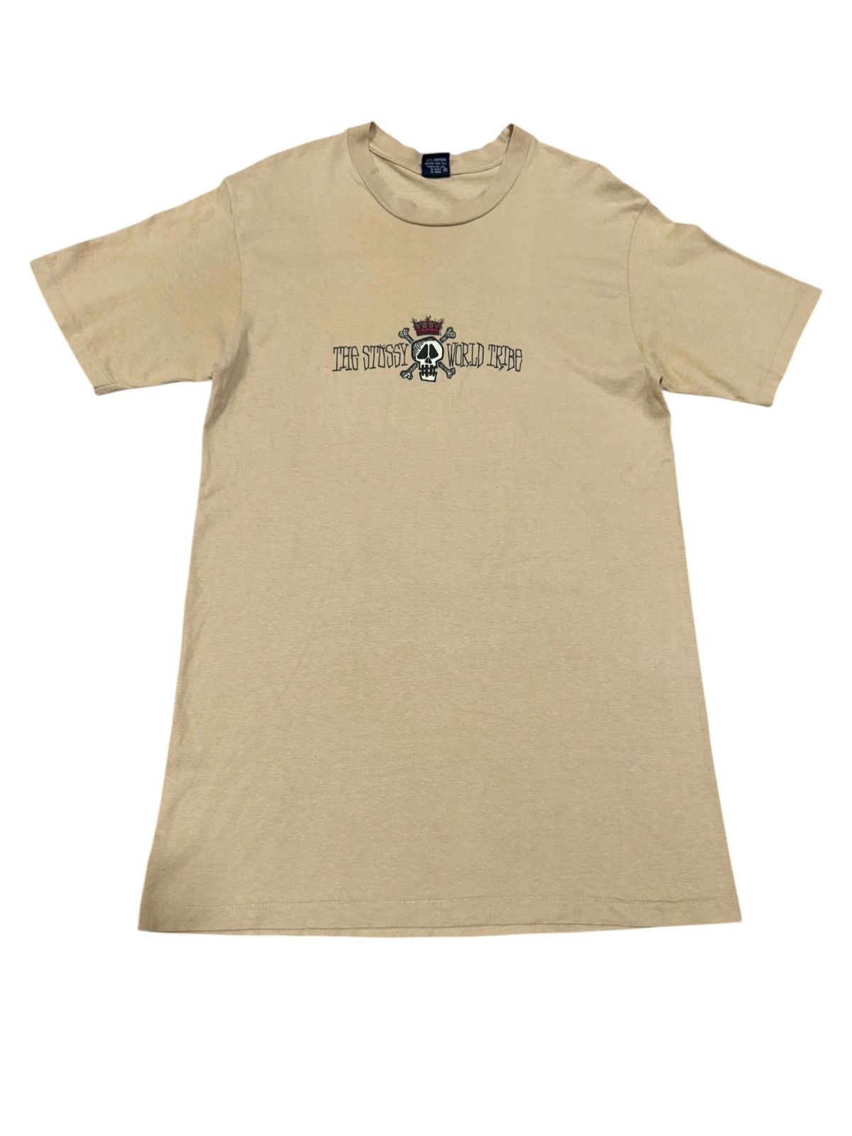 Stussy Vintage 90s Stussy Skull World Tribe Tshirt Size US M / EU 48-50 / 2 - 1 Thumbnail