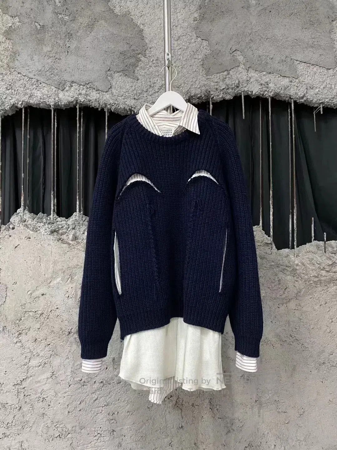 Maison Margiela Maison Margiela Sweater with Shirt Layer. Size US L / EU 52-54 / 3 - 1 Thumbnail