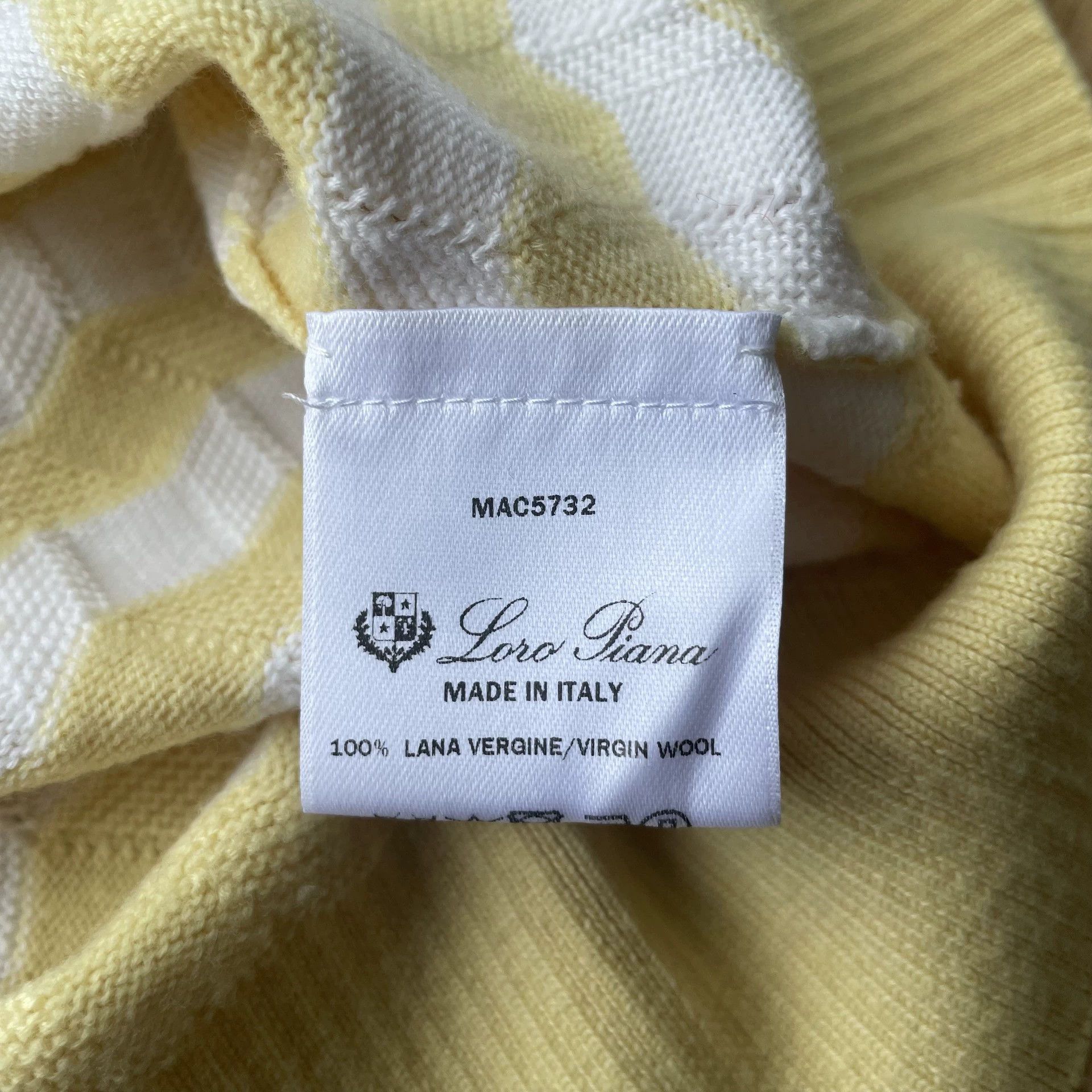 Loro Piana Loro Piana King's Gift Stripe Knit Sweater Wmn's Yellow/White 38 99 Size XS / US 0-2 / IT 36-38 - 6 Thumbnail