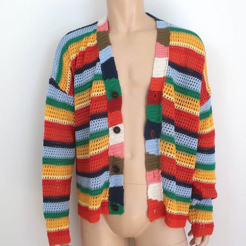 Marni × No Vacancy Inn Marni x No Vacancy Inn Striped Cardigan Multi Size 48 NEW Size US M / EU 48-50 / 2 - 2 Thumbnail