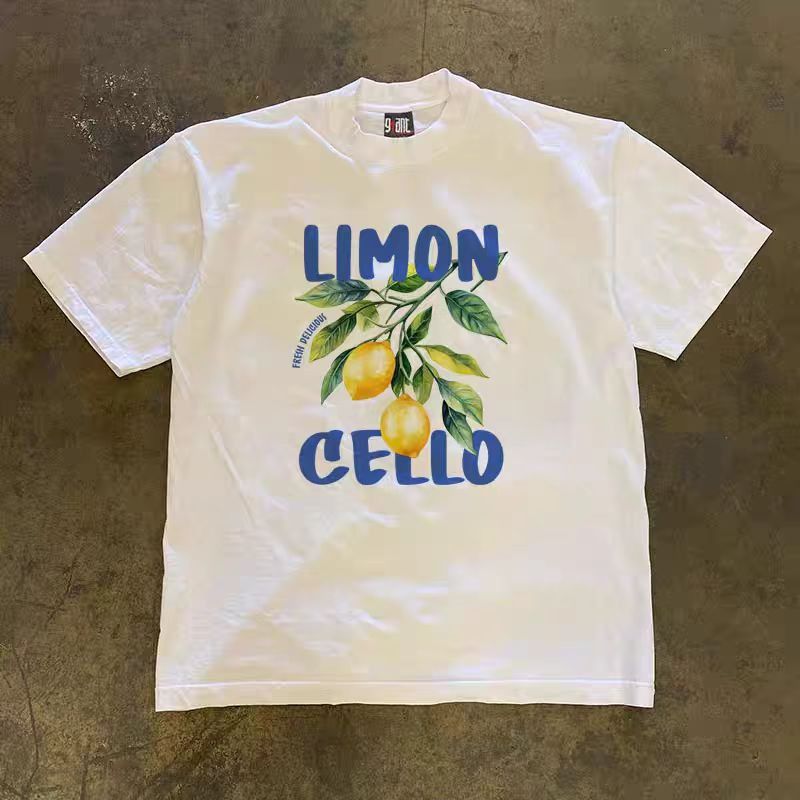 Vintage Street washed retro lemon print loose t-shirt Size US M / EU 48-50 / 2 - 1 Thumbnail