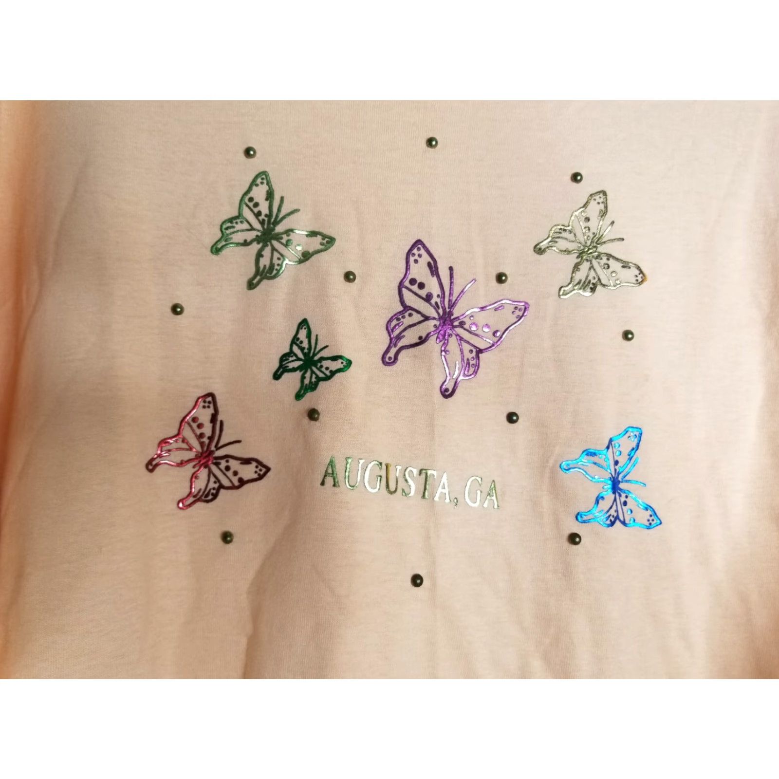 Delta VINTAGE Delta T-Shirt Main Selling Point: Butterfly Embellished Travel Souvenir Shirt Men XL Orange Butterfly Graphic 1980s 1990s Size US XL / EU 56 / 4 - 3 Thumbnail