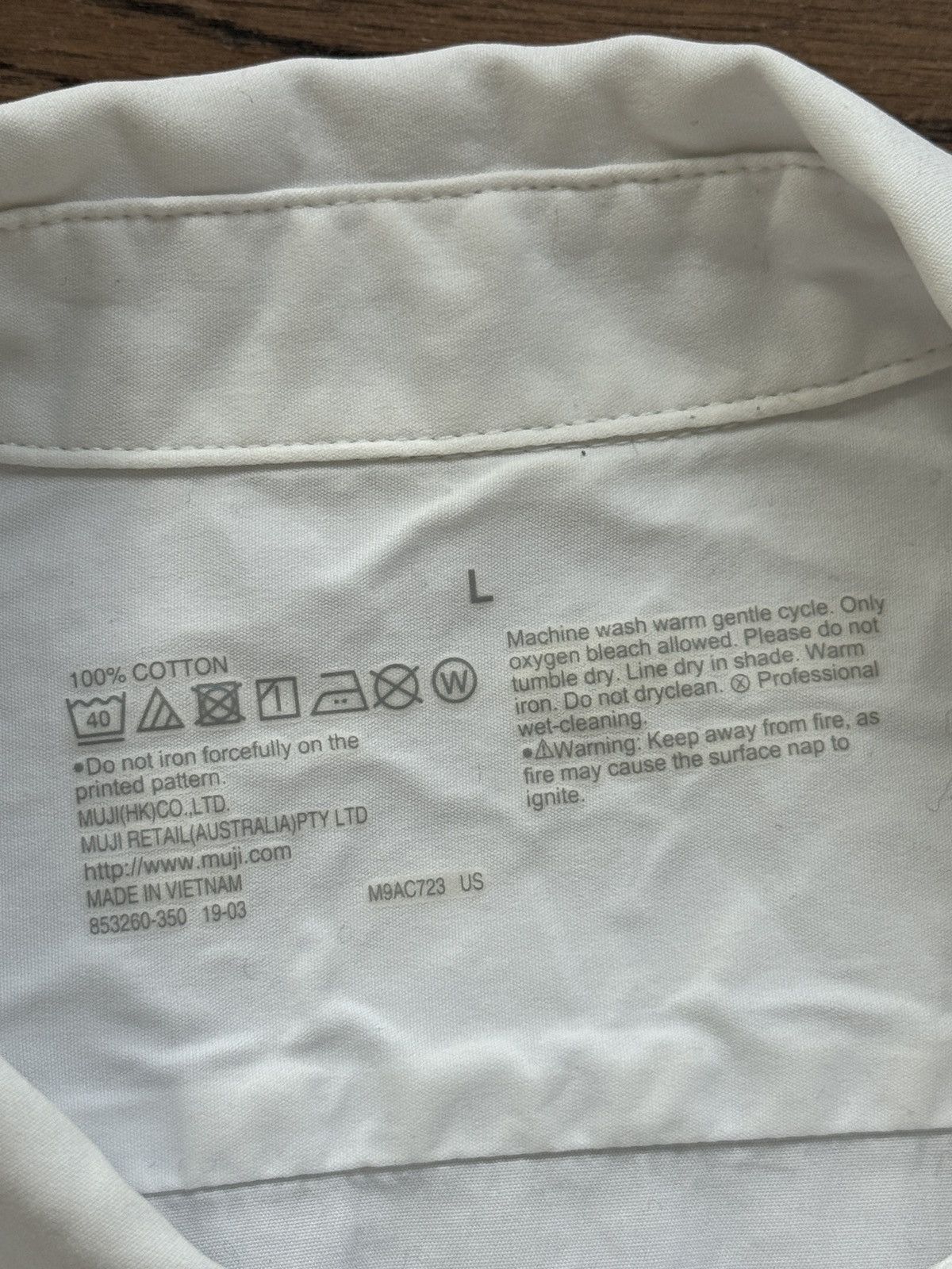 Muji MUJI Japan Organic Cotton Men Minimal Artist White Shirt Size US L / EU 52-54 / 3 - 4 Thumbnail
