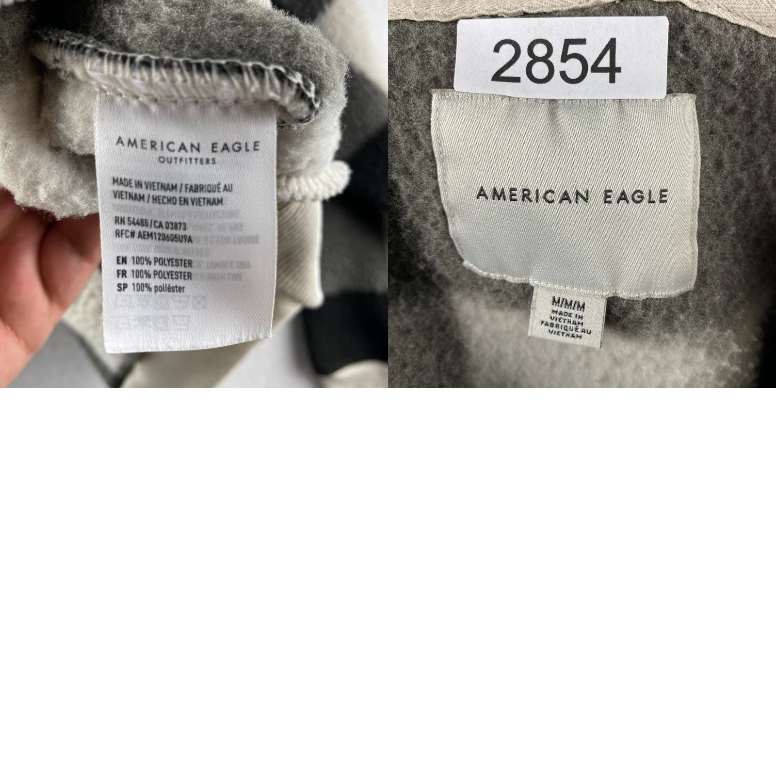 American Eagle Outfitters American Eagle Hoodie Womens Medium M Black White Colorblock Sherpa Pullover Size M / US 6-8 / IT 42-44 - 10 Thumbnail