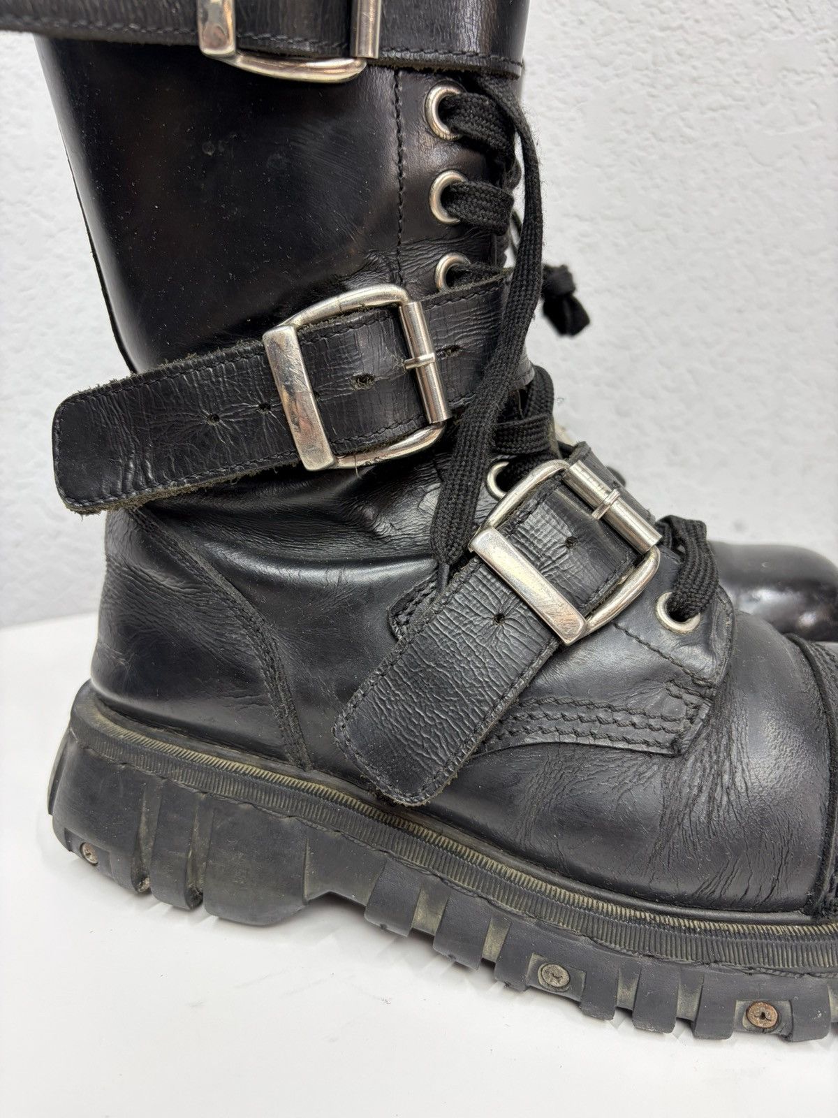Undercover Vintage Y2K Guidi CCP Style Distressed Leather Biker Boots Size US 10 / EU 43 - 10 Thumbnail