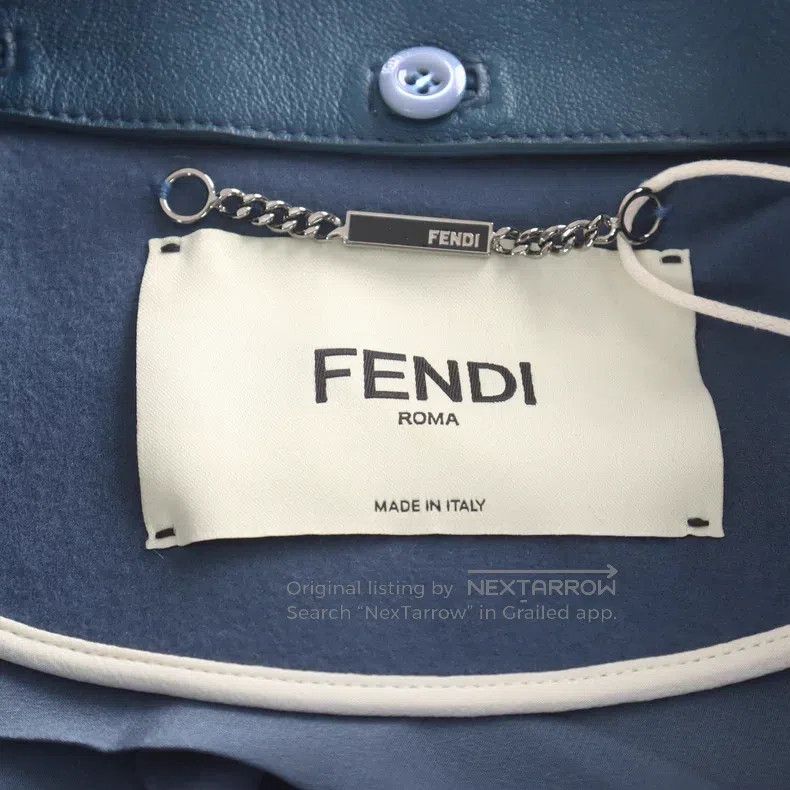 Fendi Fendi Blue Wool Cashmere Coat Size XS / US 0-2 / IT 36-38 - 2 Thumbnail