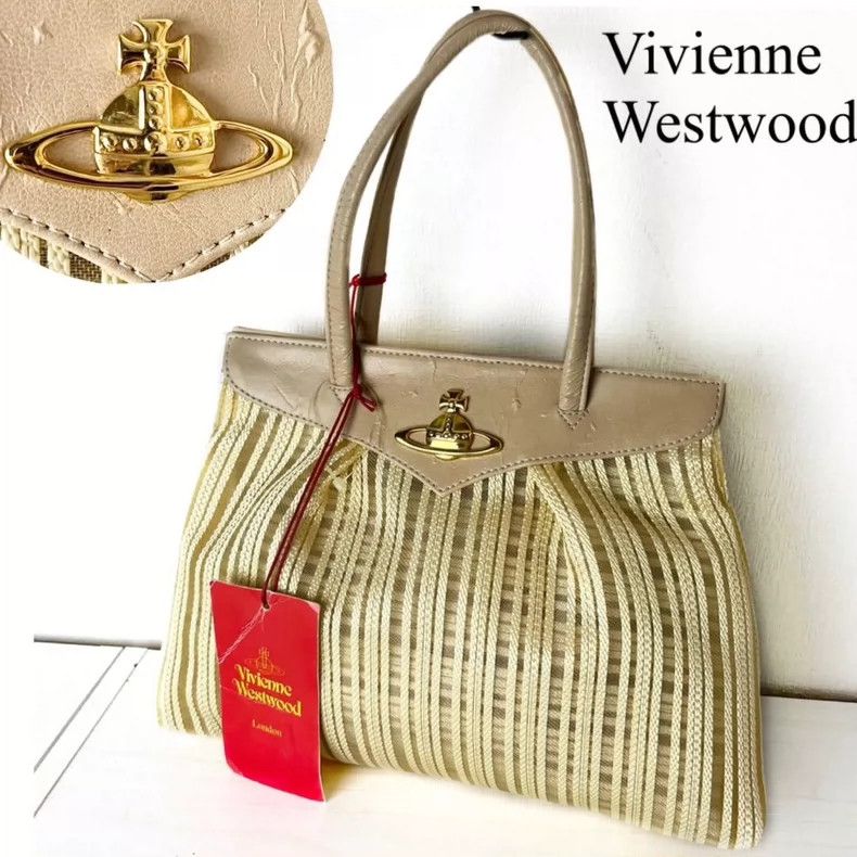 Vivienne Westwood Vivienne Westwood size os Mid-aged beige woven bag Size ONE SIZE - 1 Thumbnail