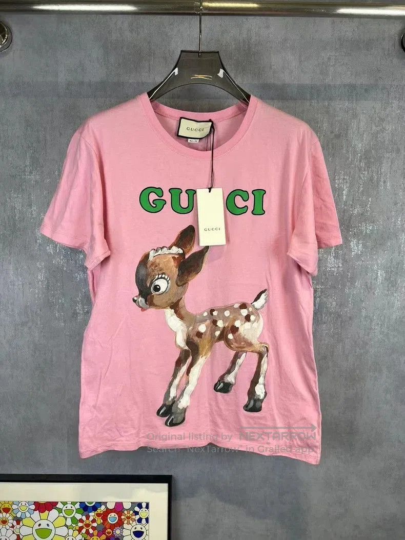 Gucci Gucci Short Sleeve Deer T. Size US L / EU 52-54 / 3 - 1 Thumbnail