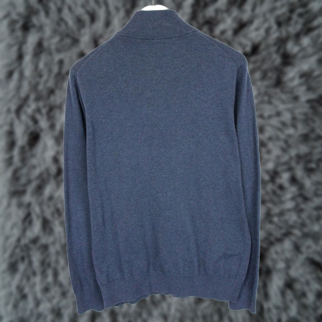 Gant GANT Premium Cotton Jumper Men MEDIUM Pullover Half Zip Melange Blue Size US M / EU 48-50 / 2 - 1 Thumbnail