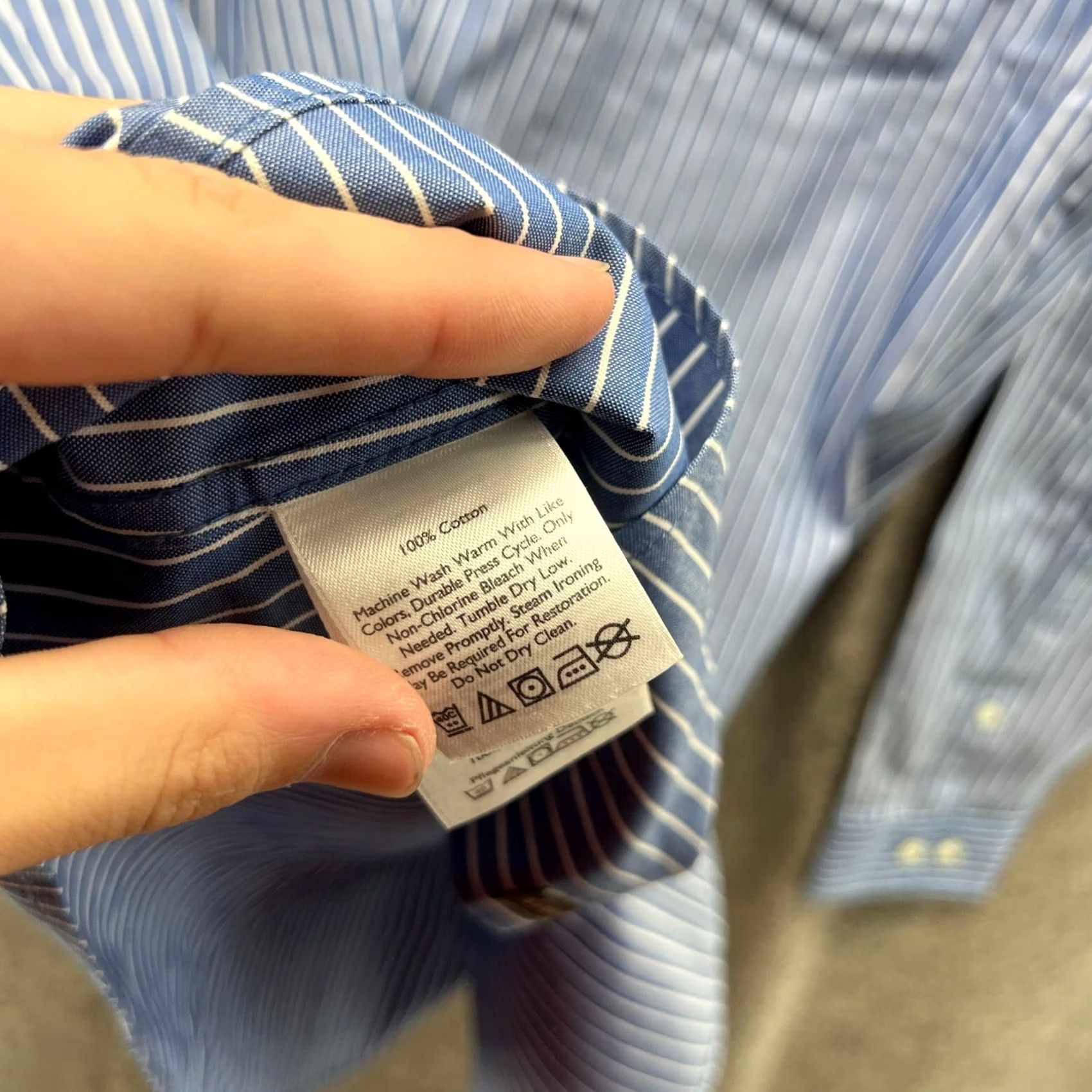 Eddie Bauer VINTAGE Eddie Bauer Shirt Mens M Blue Men Adult Casual Button Striped Cotton Size US M / EU 48-50 / 2 - 5 Thumbnail