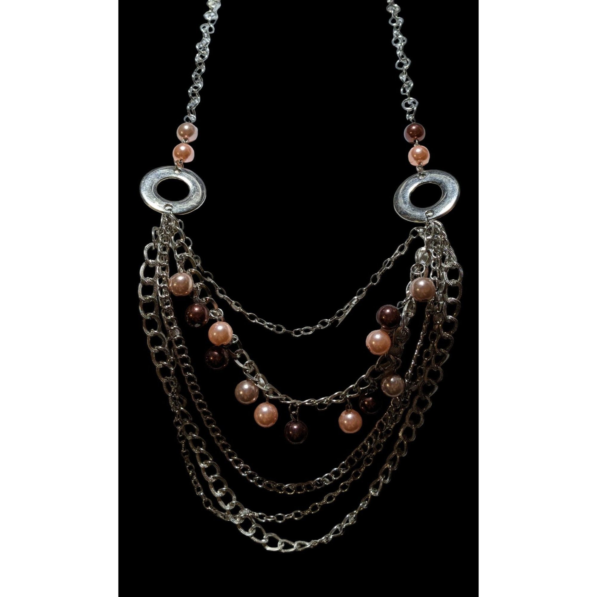 Other Multilayer Chain Pearl Fringe Necklace Size ONE SIZE - 2 Thumbnail