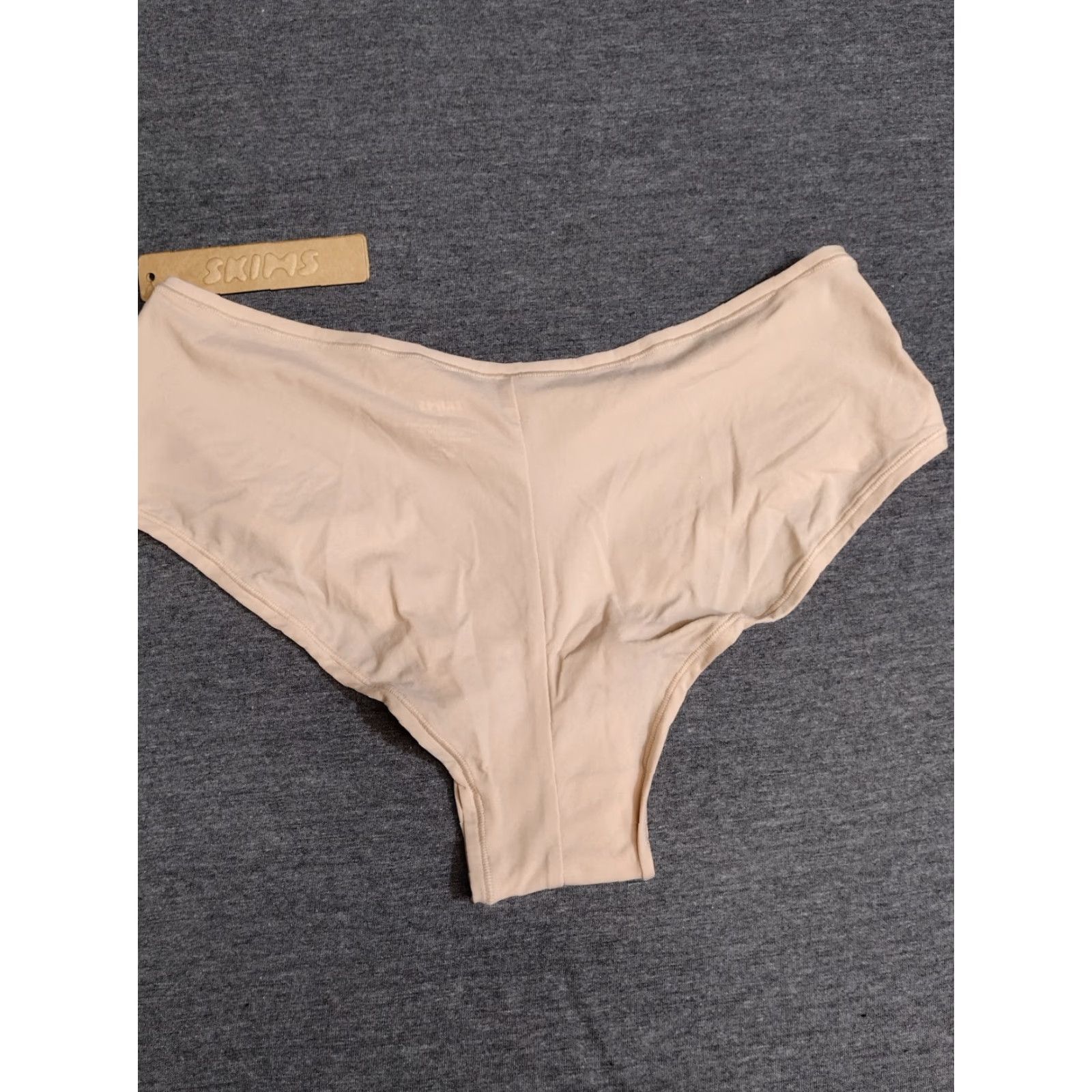 SKIMS SKIMS Hipster Panties M Beige Womens Oxide Fits Everybody Briefs Vshape Mid Rise Size ONE SIZE - 2 Thumbnail