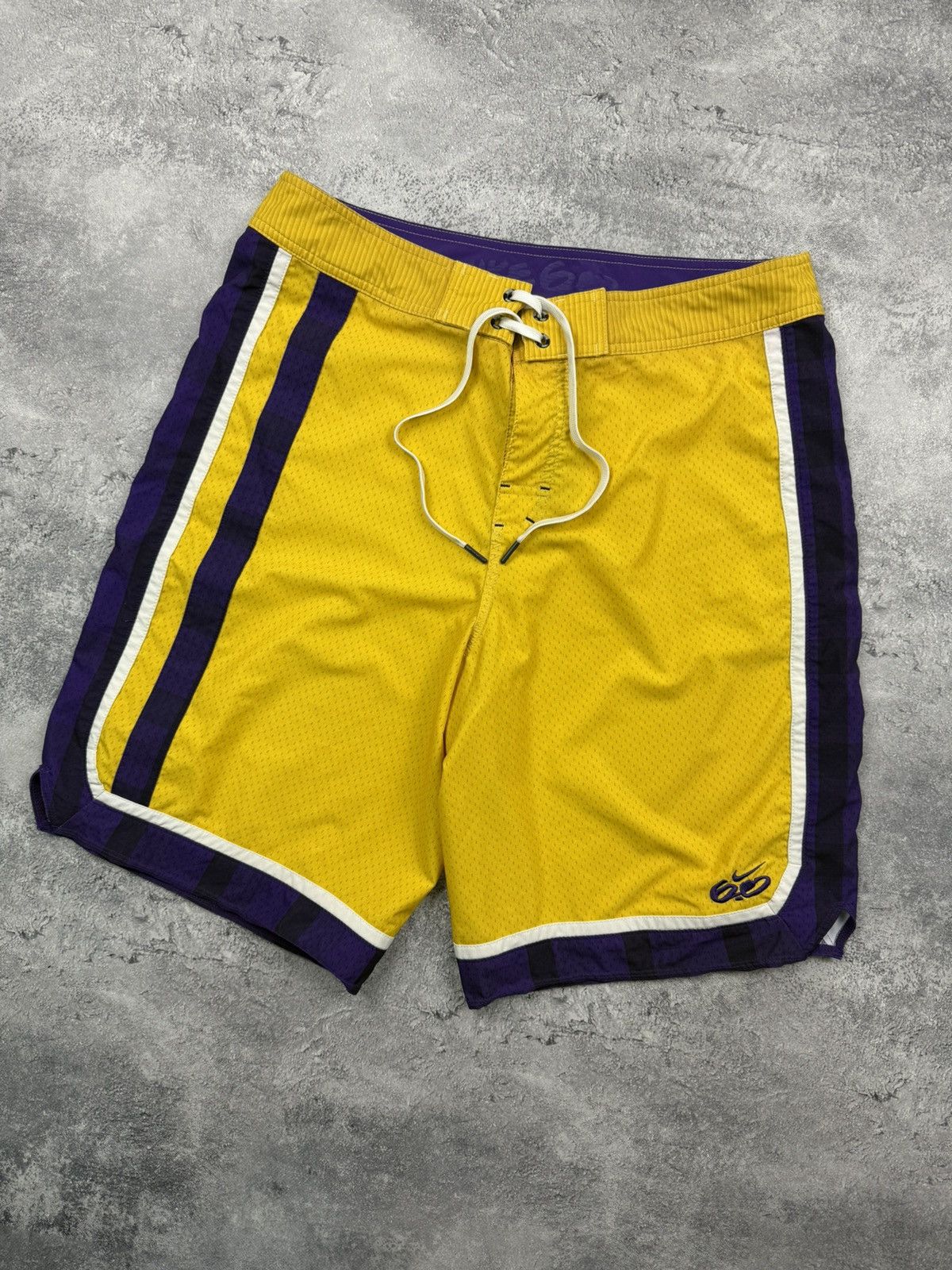 Nike Vintage Y2K Nike 6.0 Swoosh Shorts Yellow Drill Streetwear Size US 34 / EU 50 - 3 Thumbnail