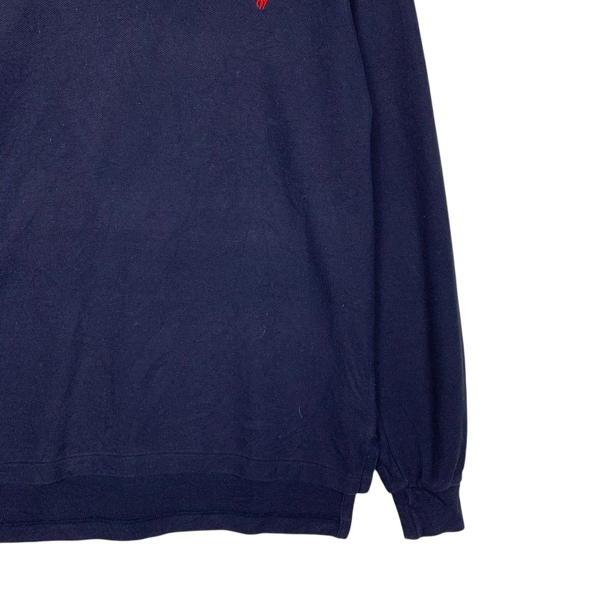 Polo Ralph Lauren 90s POLO RALPH LAUREN Navy Long Sleeve Polo Shirt #2851-C128 Size US L / EU 52-54 / 3 - 8 Thumbnail
