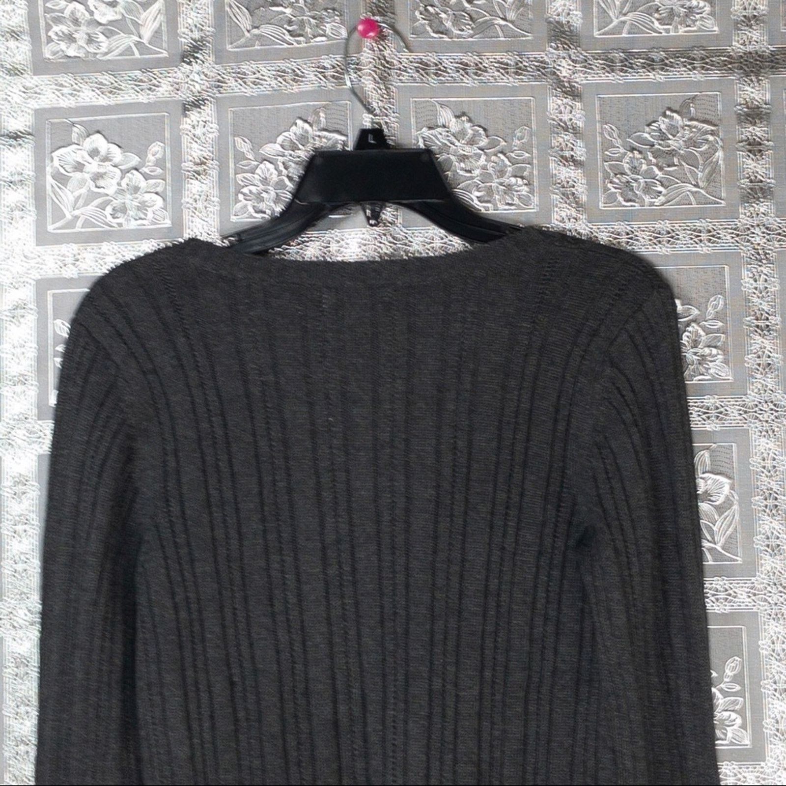 Other NWT Arizona Jean Charcoal Gray Cable Knit Sweater Size L / US 10 / IT 46 - 7 Thumbnail