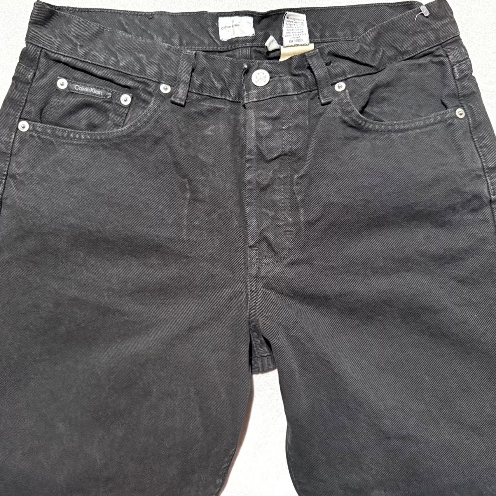 Denime Calvin Klien Jeans Women's Black Denim Pockets High-Rise Classic Straight - 11 Size 32" / US 10 / IT 46 - 3 Thumbnail