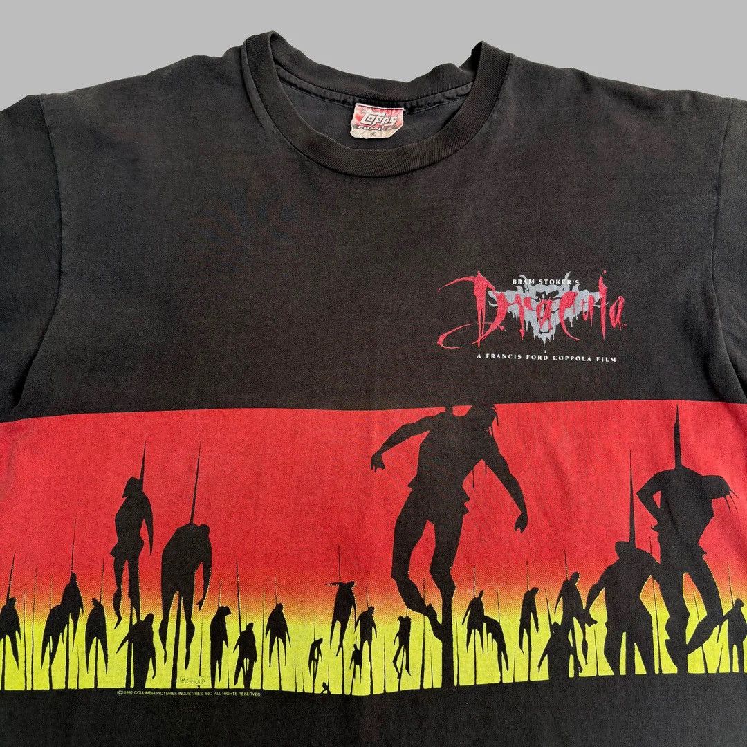 Vintage Dracula 1992 90s Vintage Movie Promo USA Made Topps T-Shirt Size US XL / EU 56 / 4 - 3 Thumbnail