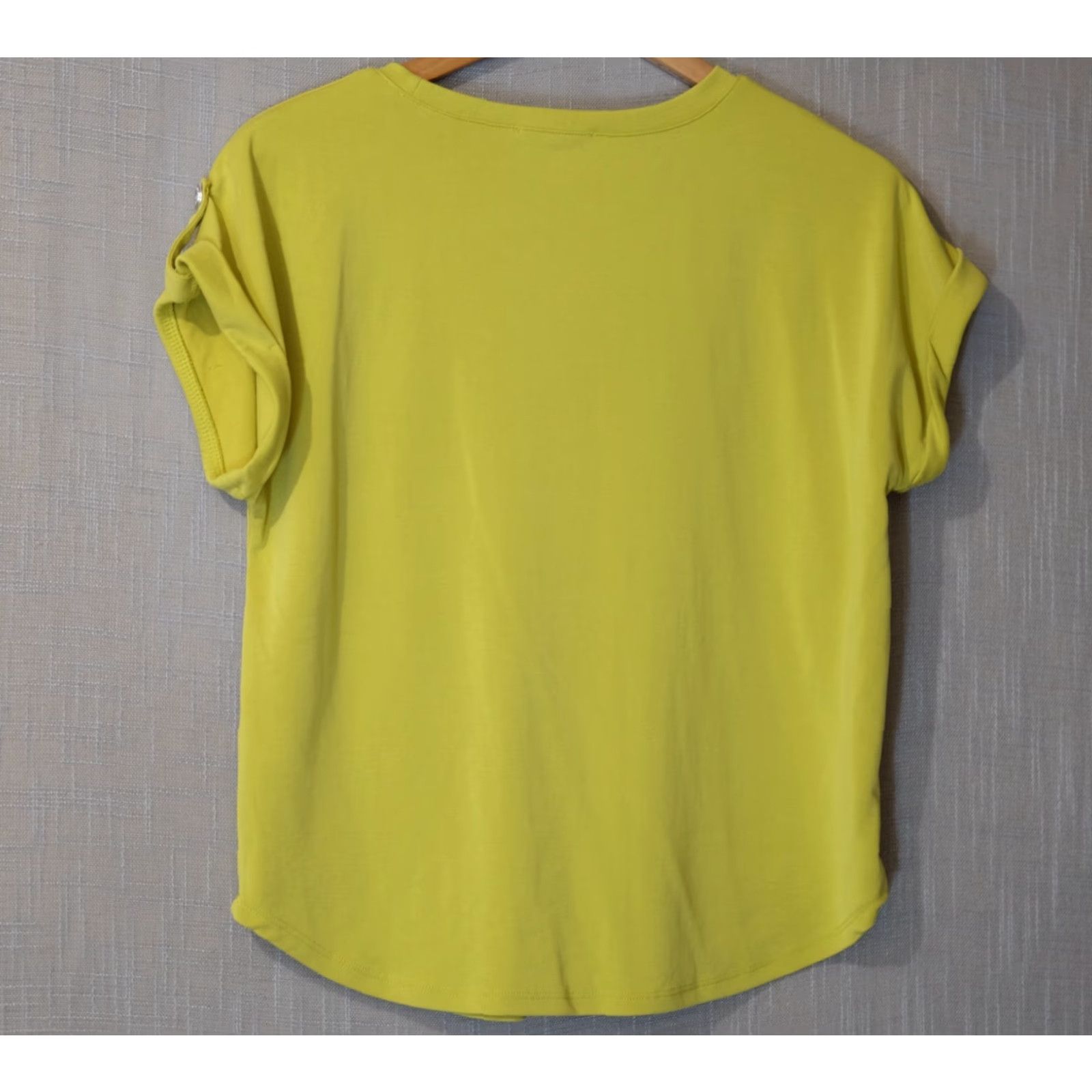 Vintage Cable & Gauge T-Shirt Womens S Dolman Sleeve Pockets Relaxed Fit Pale Citrus Short Sleeve Casual Workwear Modern Basic Trending - Mens? Size S / US 4 / IT 40 - 5 Thumbnail