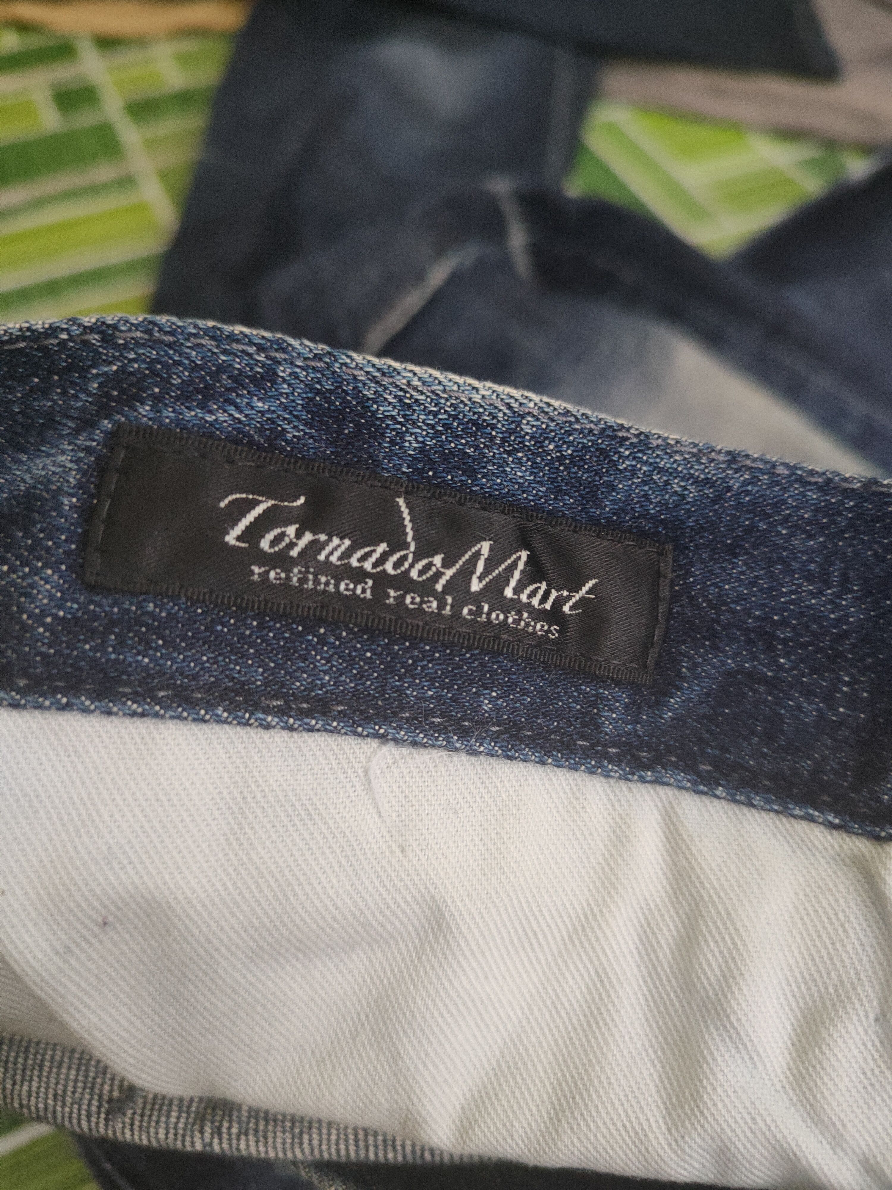 Tornado Mart Tornado Mart Dark Blue Distressed Ripped denim Jeans #W1587 Size US 32 / EU 48 - 20 Thumbnail