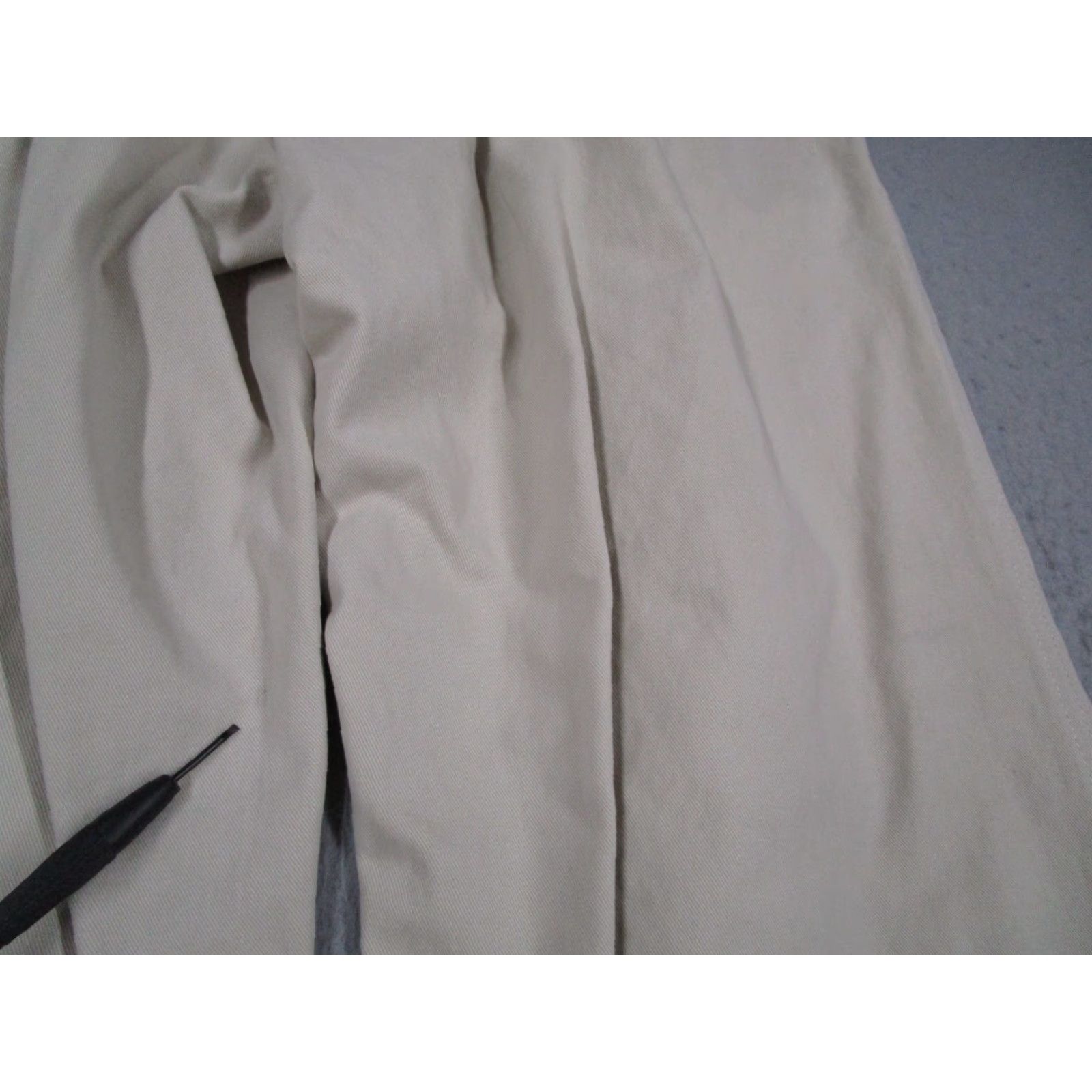Calvin Klein VINTAGE Calvin Klein Pants Mens 33 Beige Super Sandwash Twill Flat Front Chinos 100% Cotton Casual 33W x 30L Mens B eige Size US 33 - 7 Thumbnail
